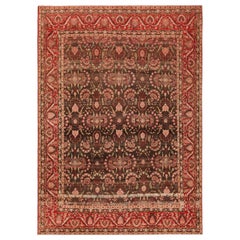 Vintage Persian Kerman Rug. Size: 8 ft 7 in x 12 ft 6 in (2.62 m x 3.81 m)