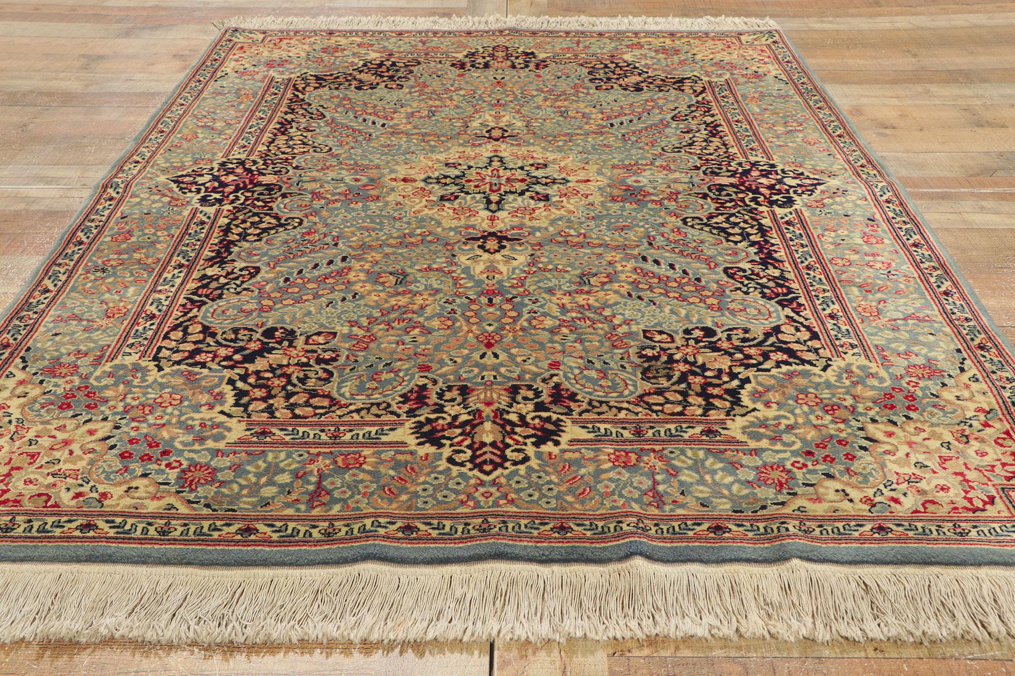 20th Century Antique Persian Kerman Rug with Decorative Elegance For Sale