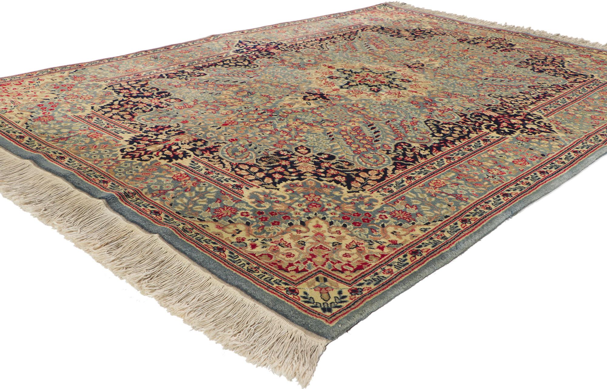 Antique Persian Kerman Rug with Decorative Elegance For Sale 2