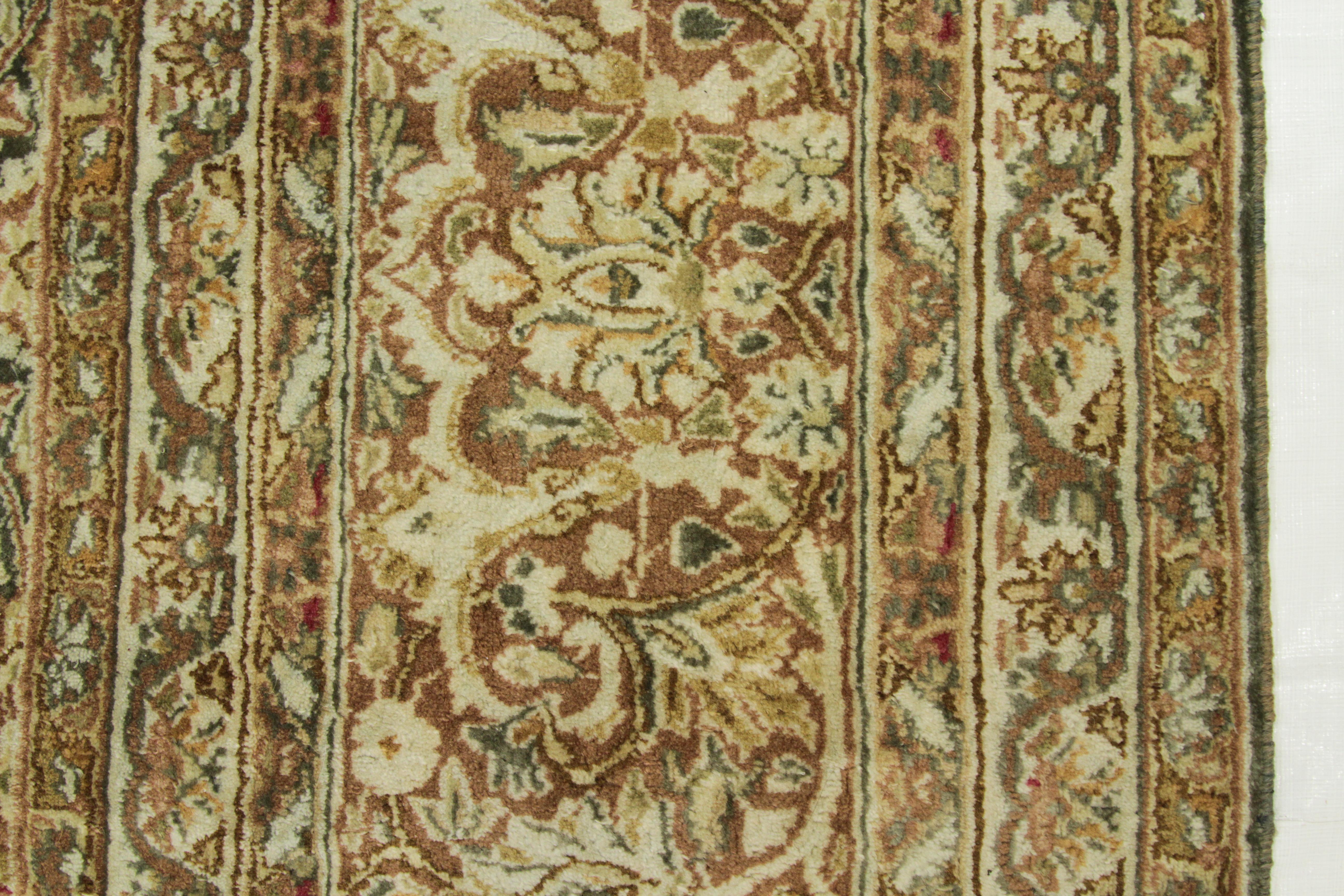 Antique Persian Kerman Rug with Rustic Flower Field Design, circa 1930s For Sale 3