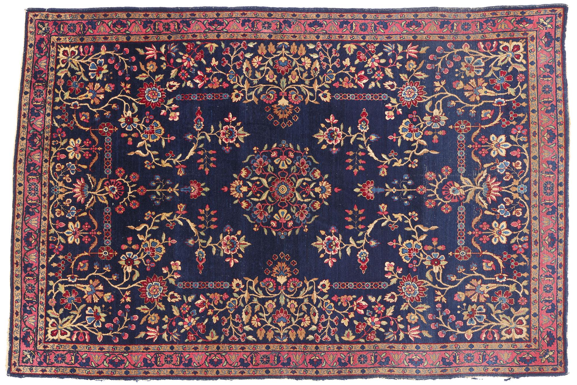 Antiker persischer Kerman-Teppich mit traditionellem Stil im Angebot 3