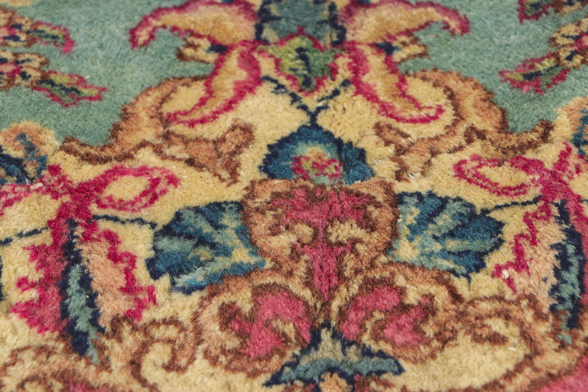 Neoclassical Antique Persian Kerman Rug, 09'07 x 16'03 For Sale