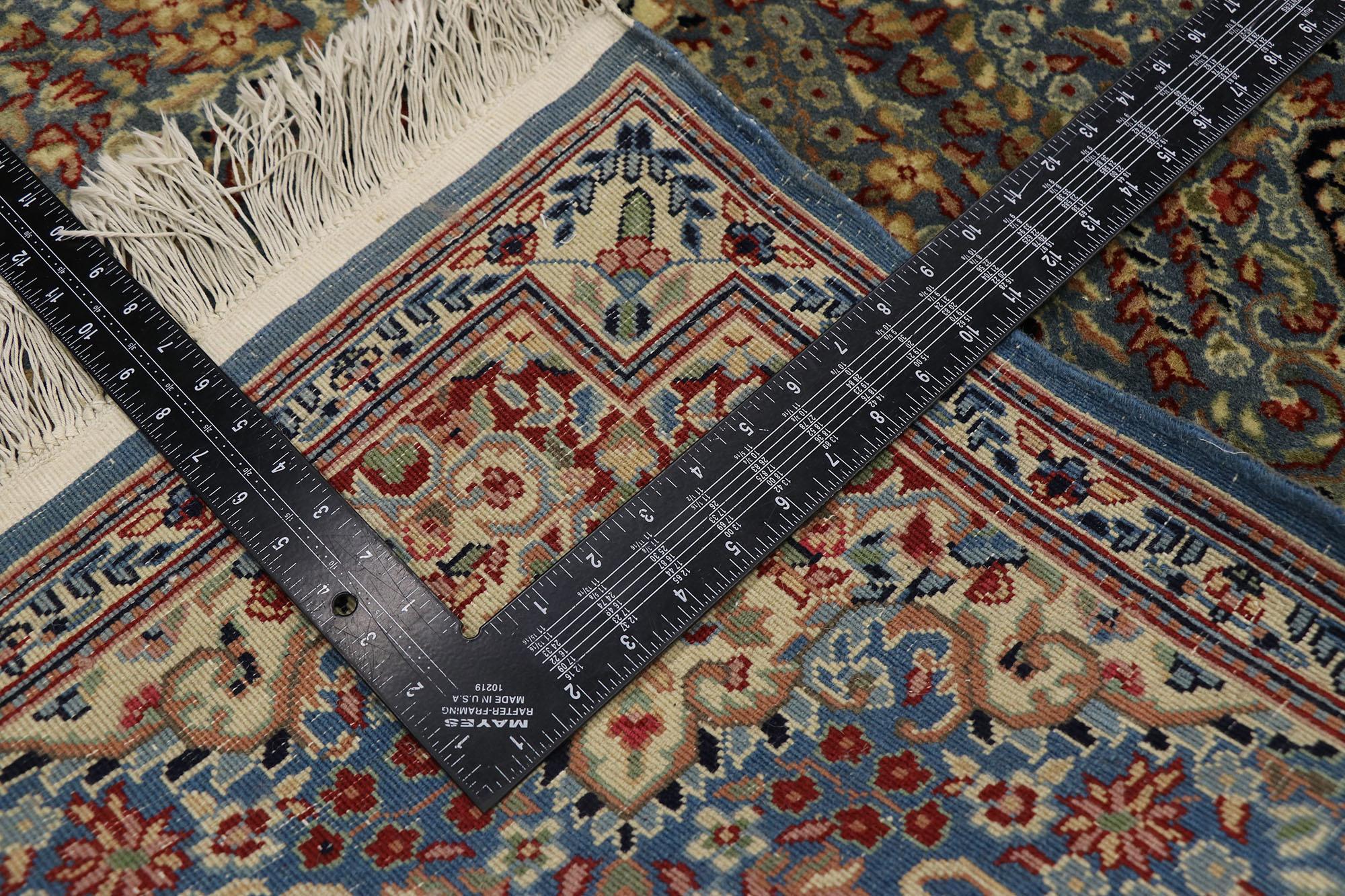 Antique Persian Kerman Rug with Victorian Style In Good Condition For Sale In Dallas, TX