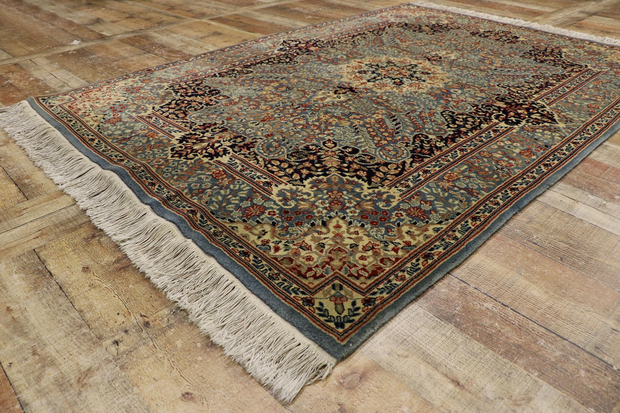 20th Century Antique Persian Kerman Rug with Victorian Style For Sale