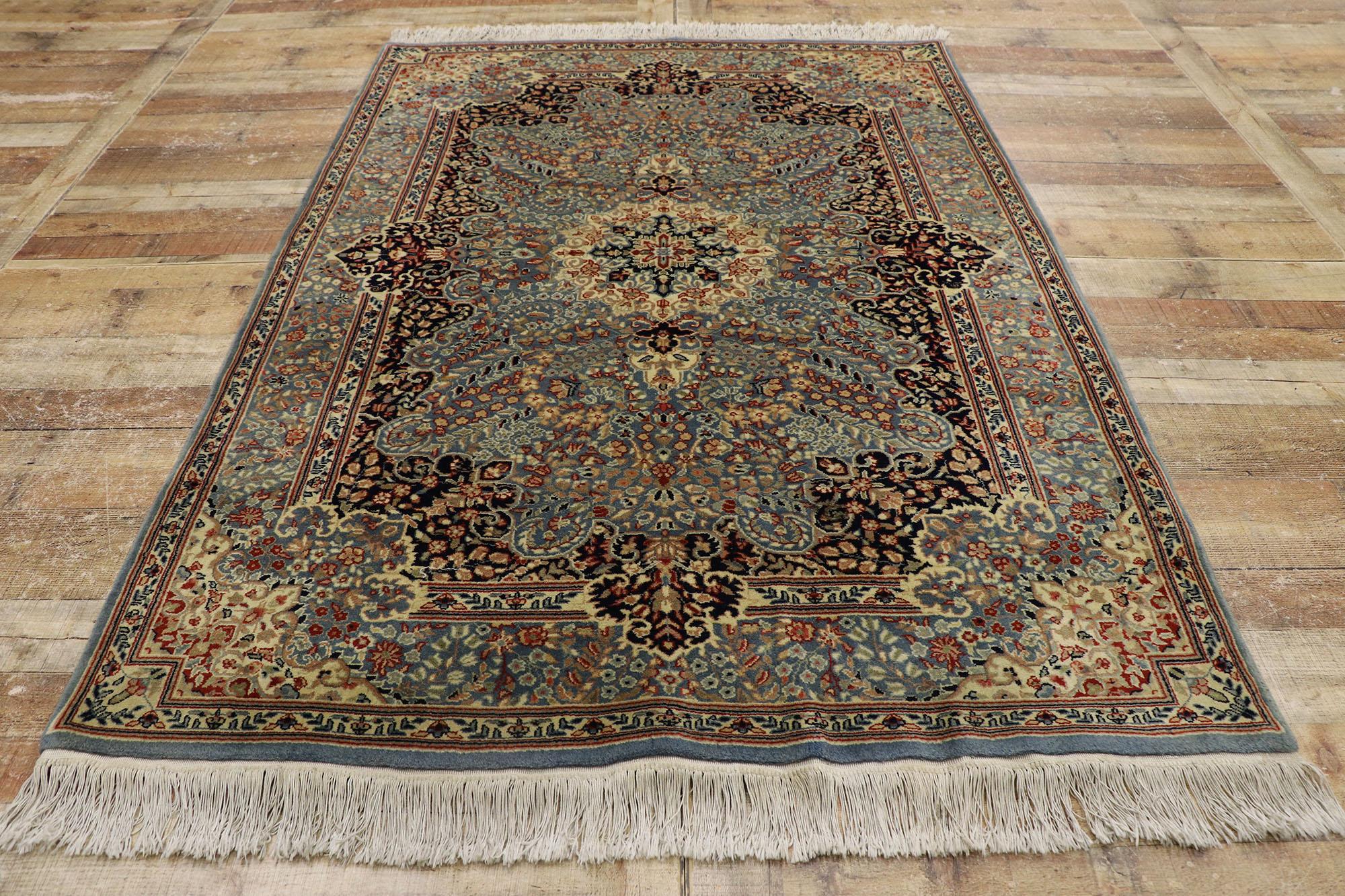 Wool Antique Persian Kerman Rug with Victorian Style For Sale