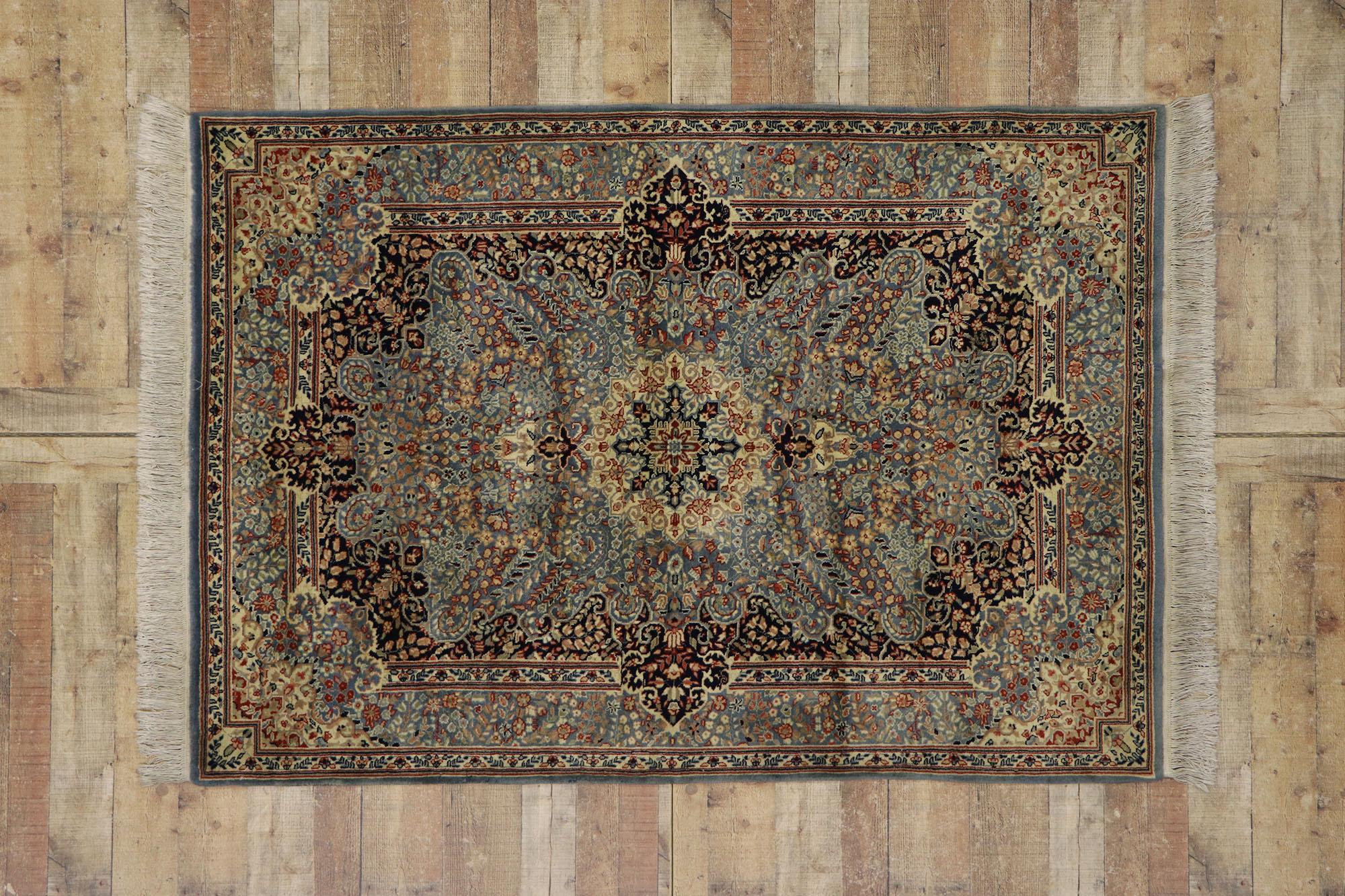 Antique Persian Kerman Rug with Victorian Style For Sale 1