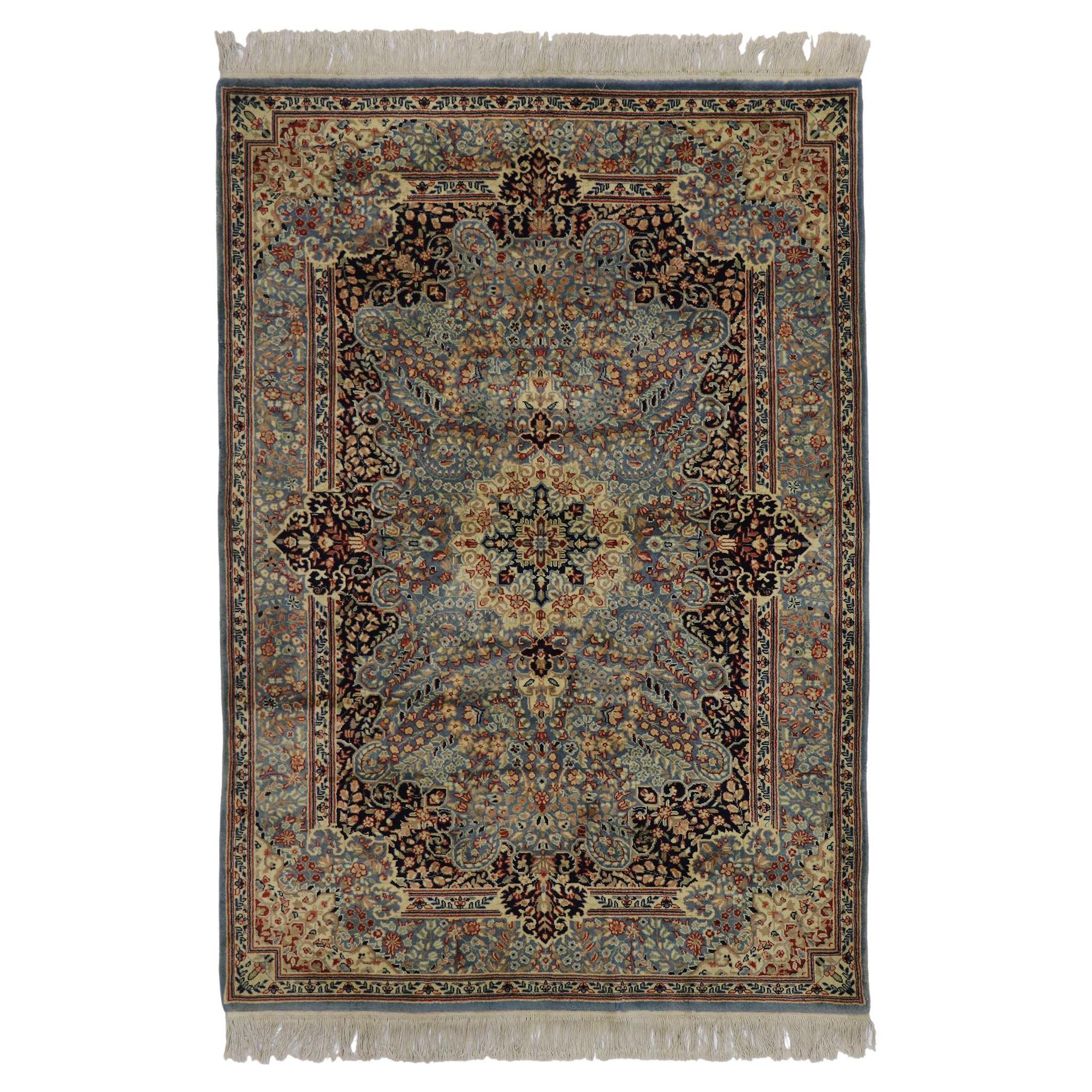 Antique Persian Kerman Rug with Victorian Style For Sale