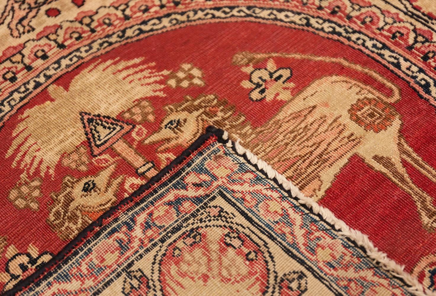 Hand-Knotted Antique Persian Kerman Runner. Size: 3 ft x 11 ft For Sale