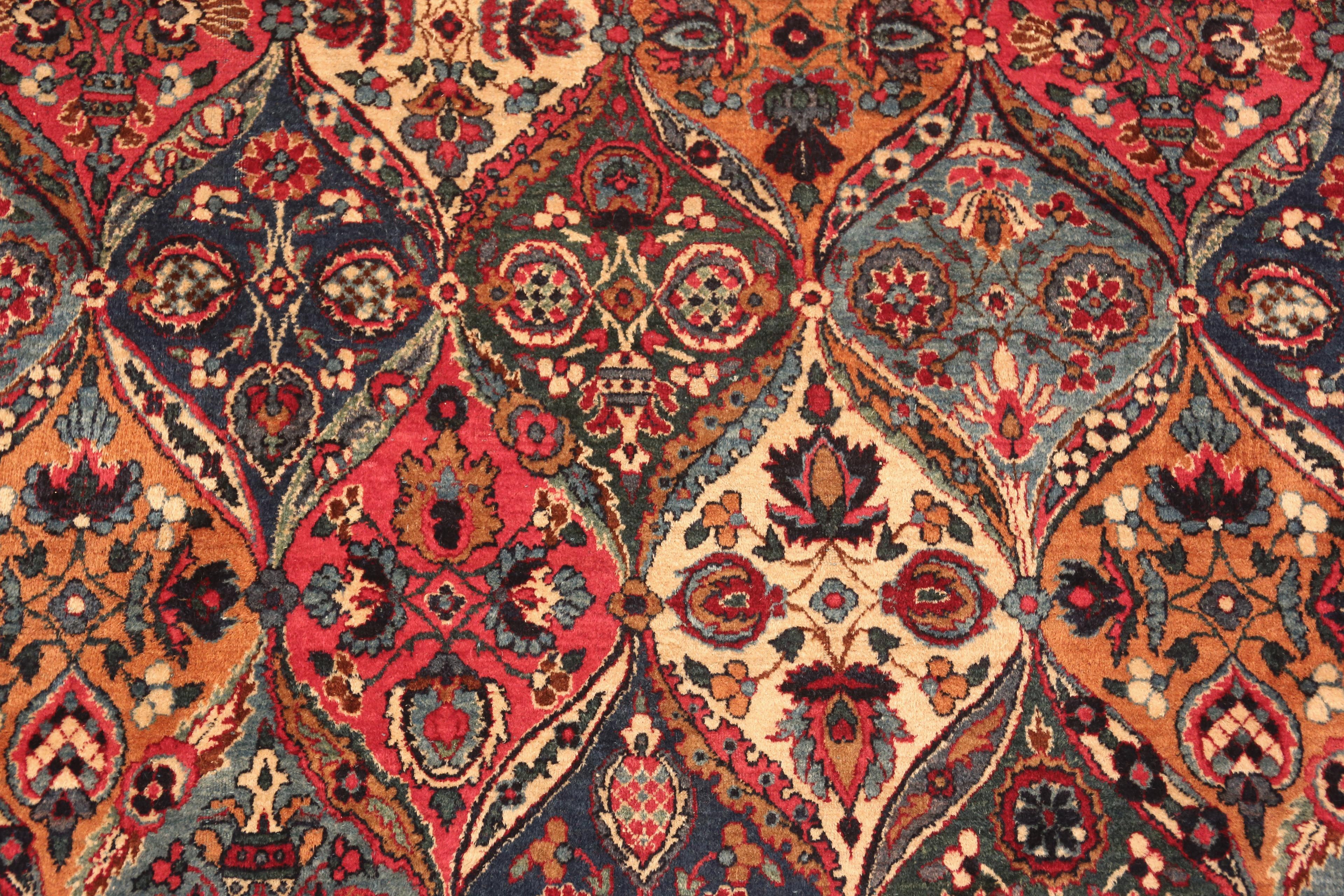 Hand-Knotted Antique Persian Kerman Runner. 5 ft 10 in x 17 ft 9 in For Sale