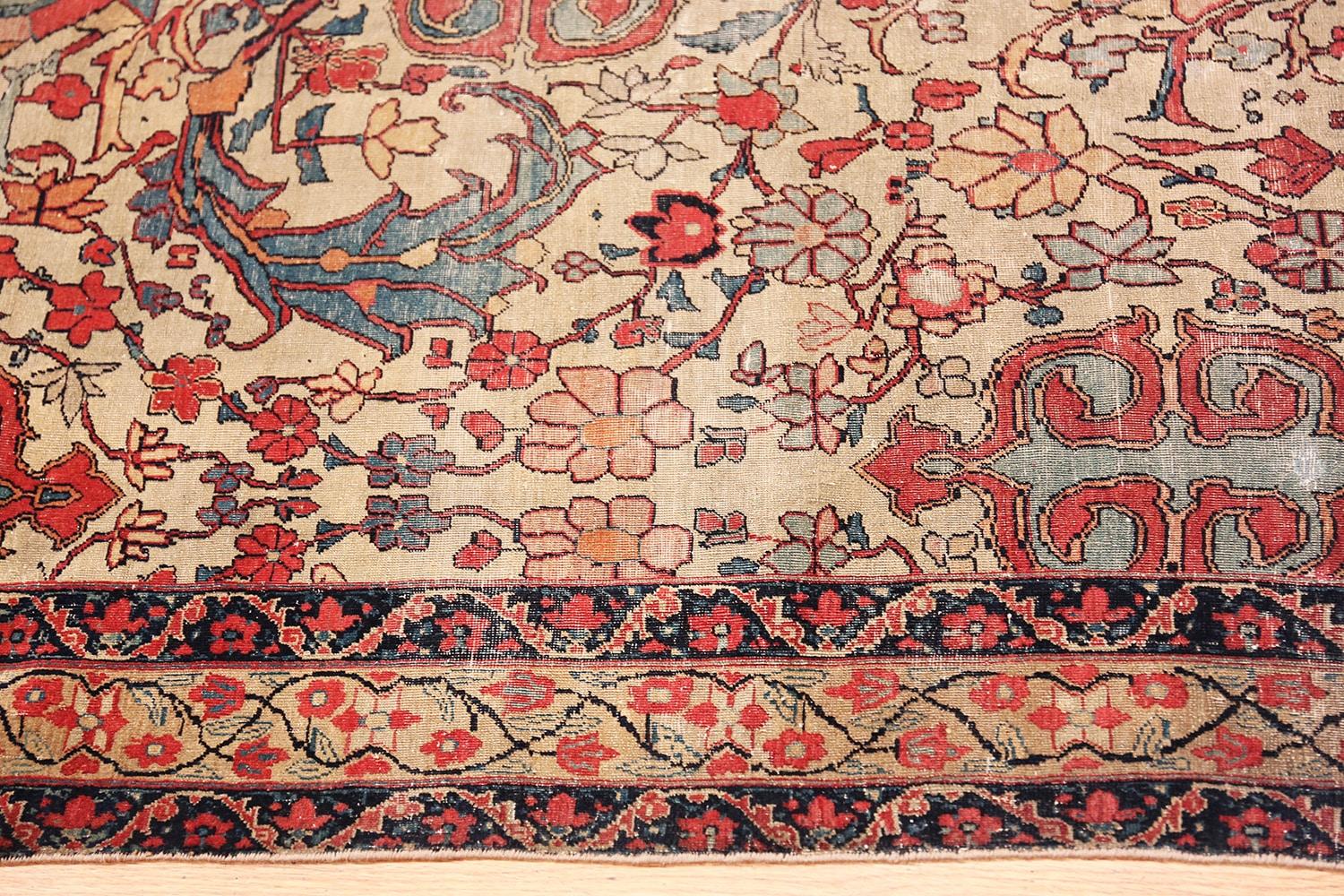 Kirman Antique Persian Kerman Shabby Chic 19th Century Rug 4' x 6'7