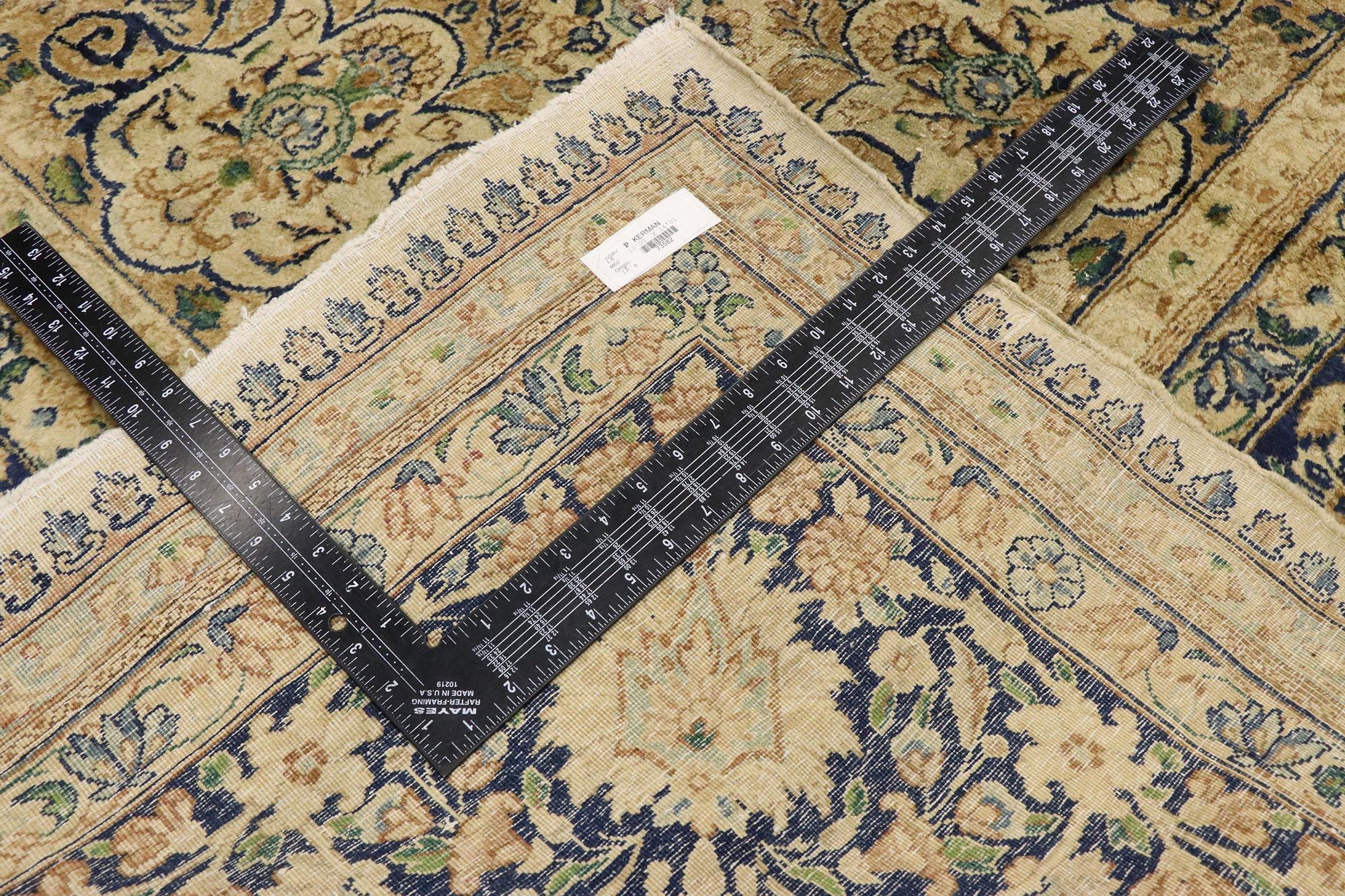 Wool Antique Persian Kerman Rug, 10'00 X 14'01 For Sale