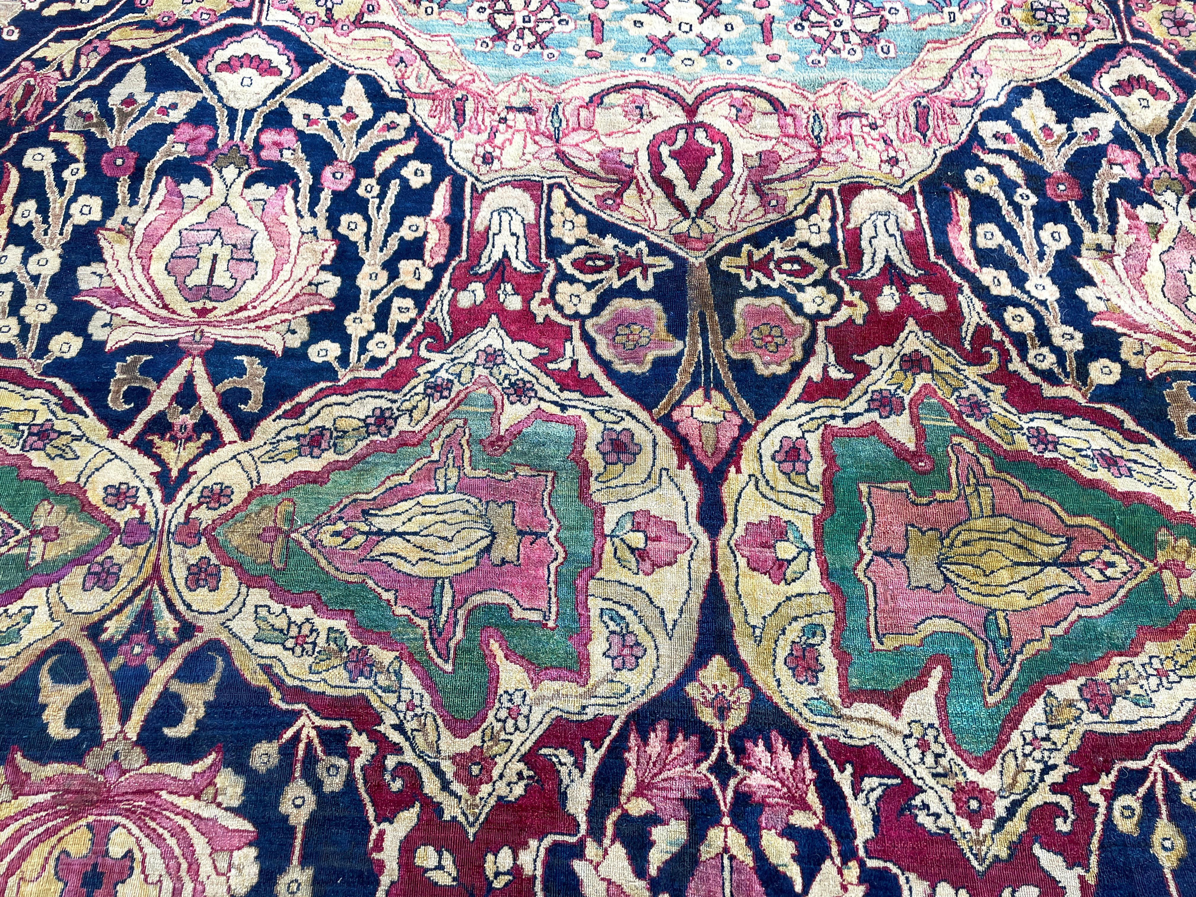 Antique Persian Kermanshah/Laver Carpet, c-1880's, A sign rug  For Sale 3