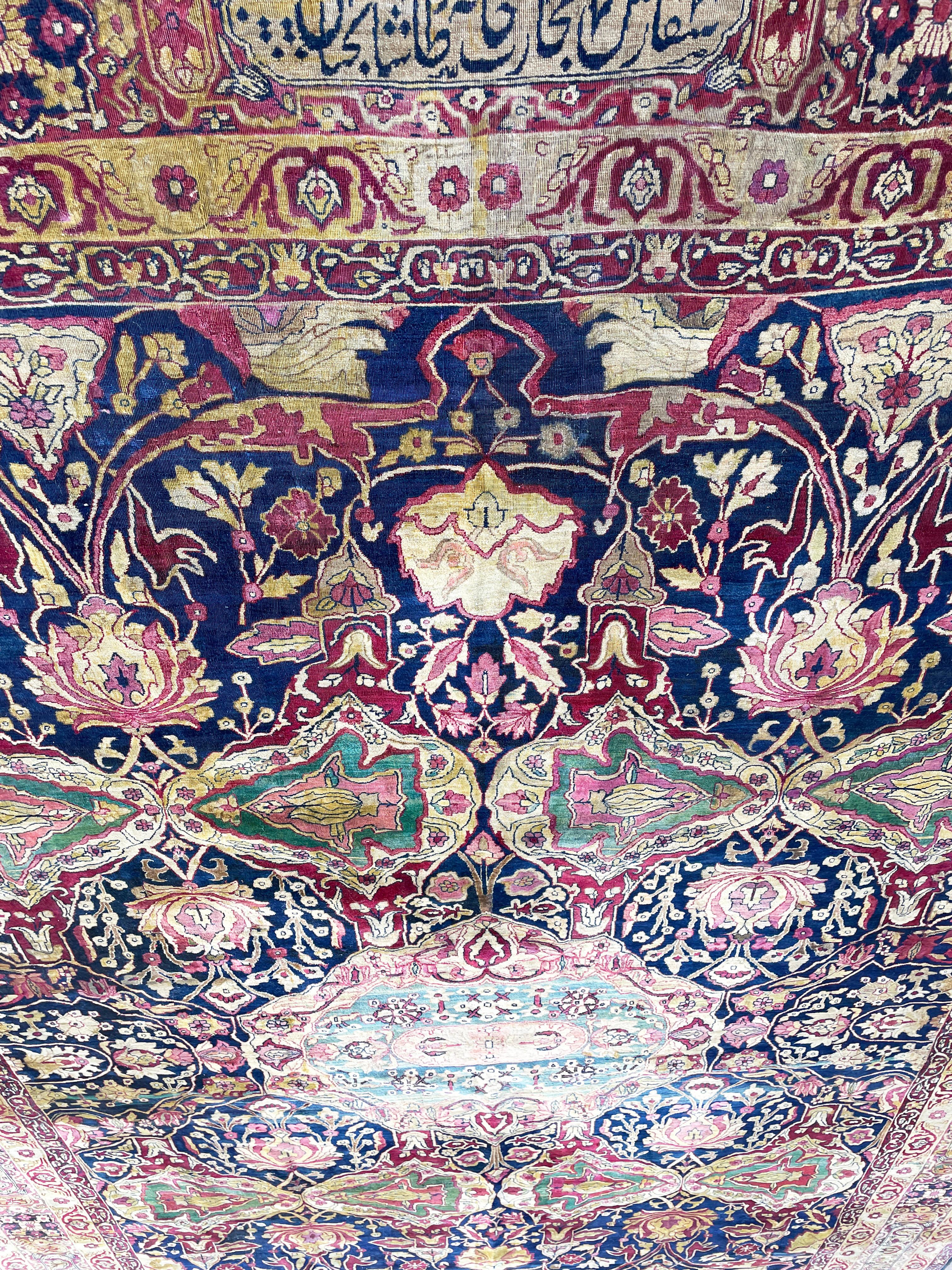 Antique Persian Kermanshah/Laver Carpet, c-1880's, A sign rug  For Sale 5