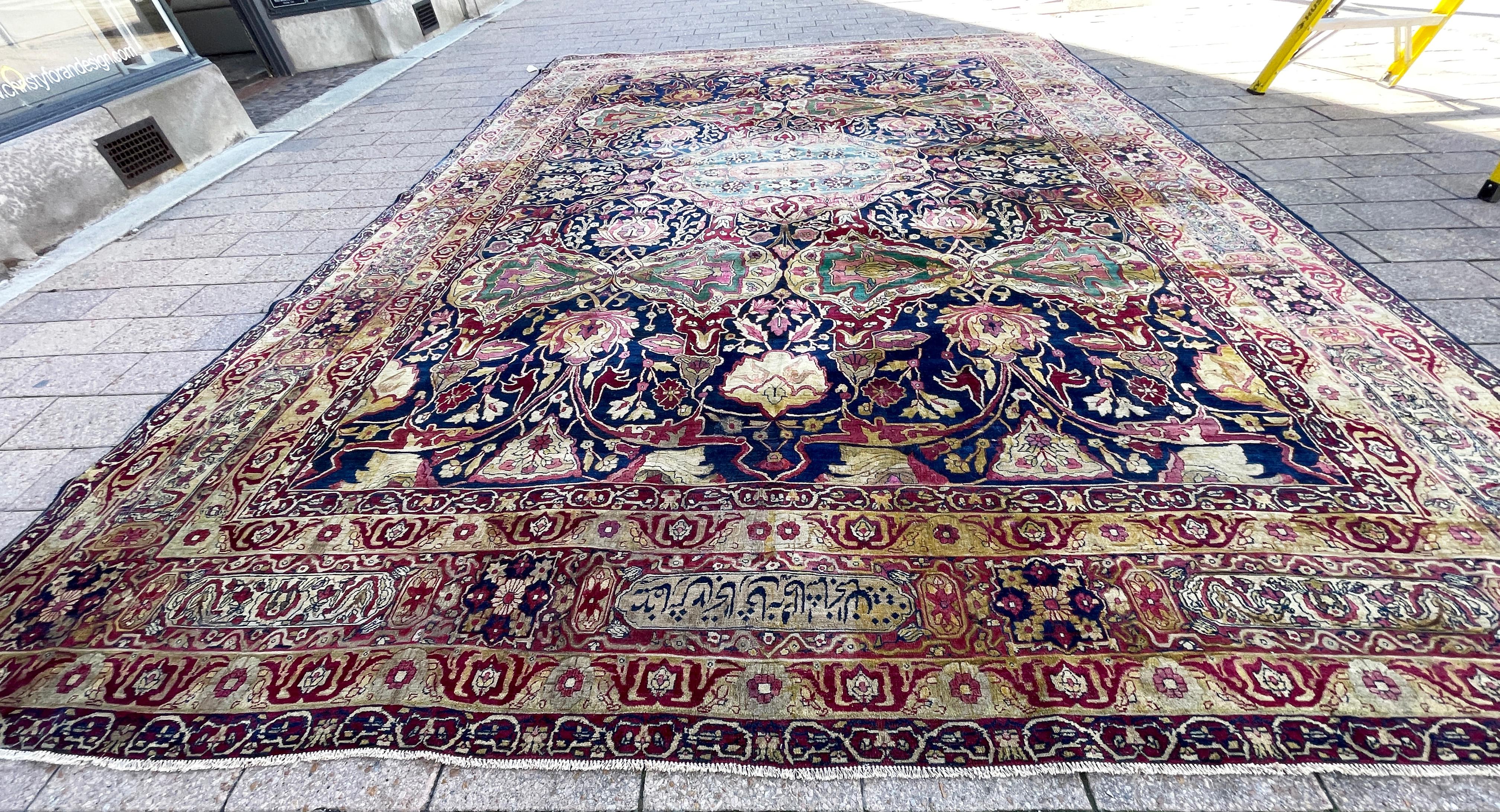 Antique Persian Kermanshah/Laver Carpet, c-1880's, A sign rug  For Sale 6