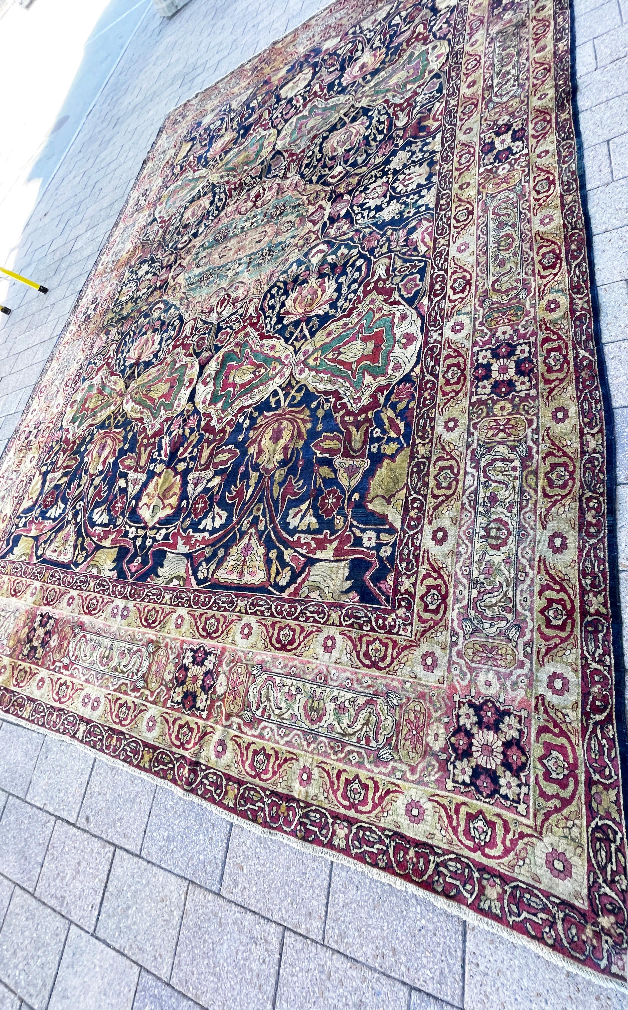 Antique Persian Kermanshah/Laver Carpet, c-1880's, A sign rug  For Sale 7