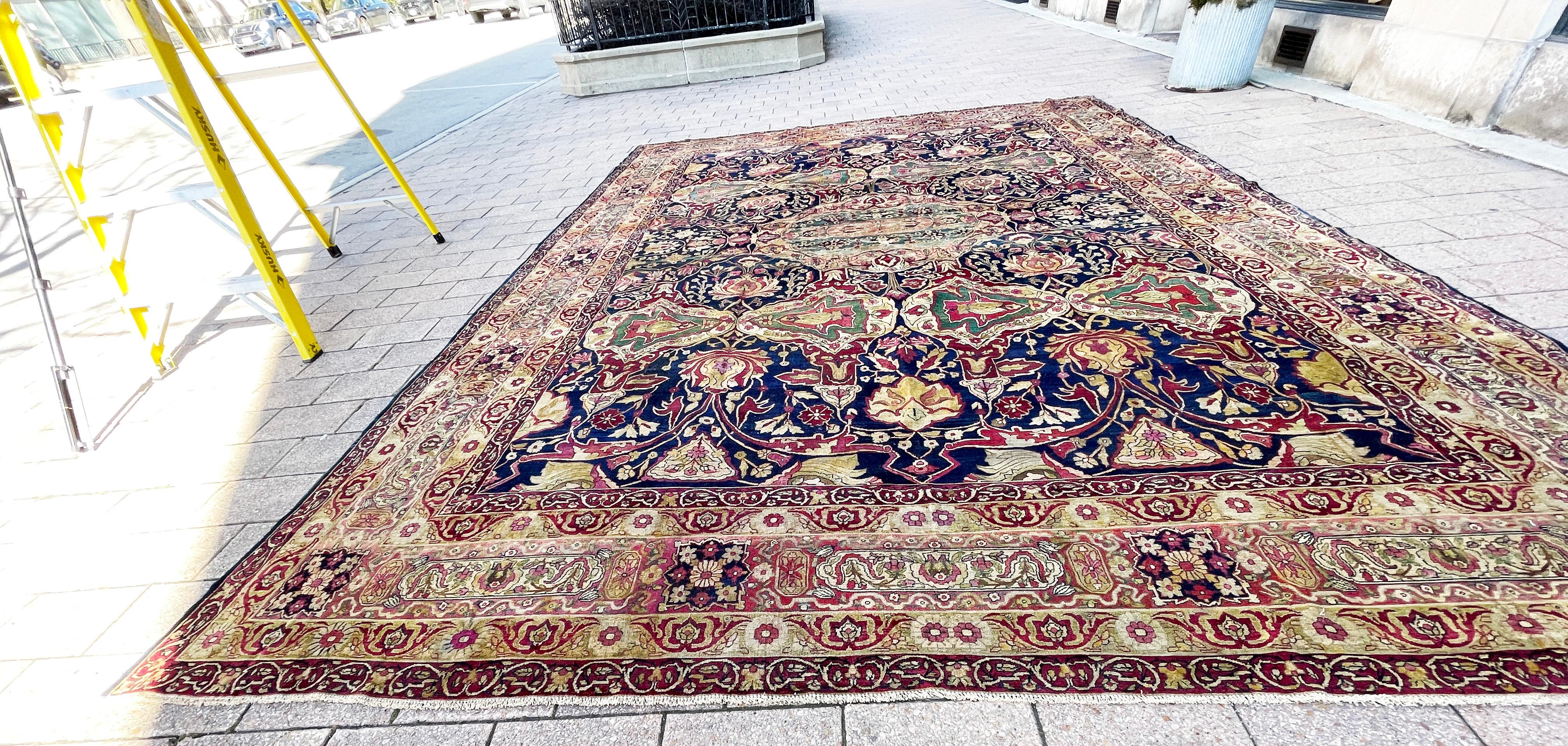 Antique Persian Kermanshah/Laver Carpet, c-1880's, A sign rug  For Sale 9