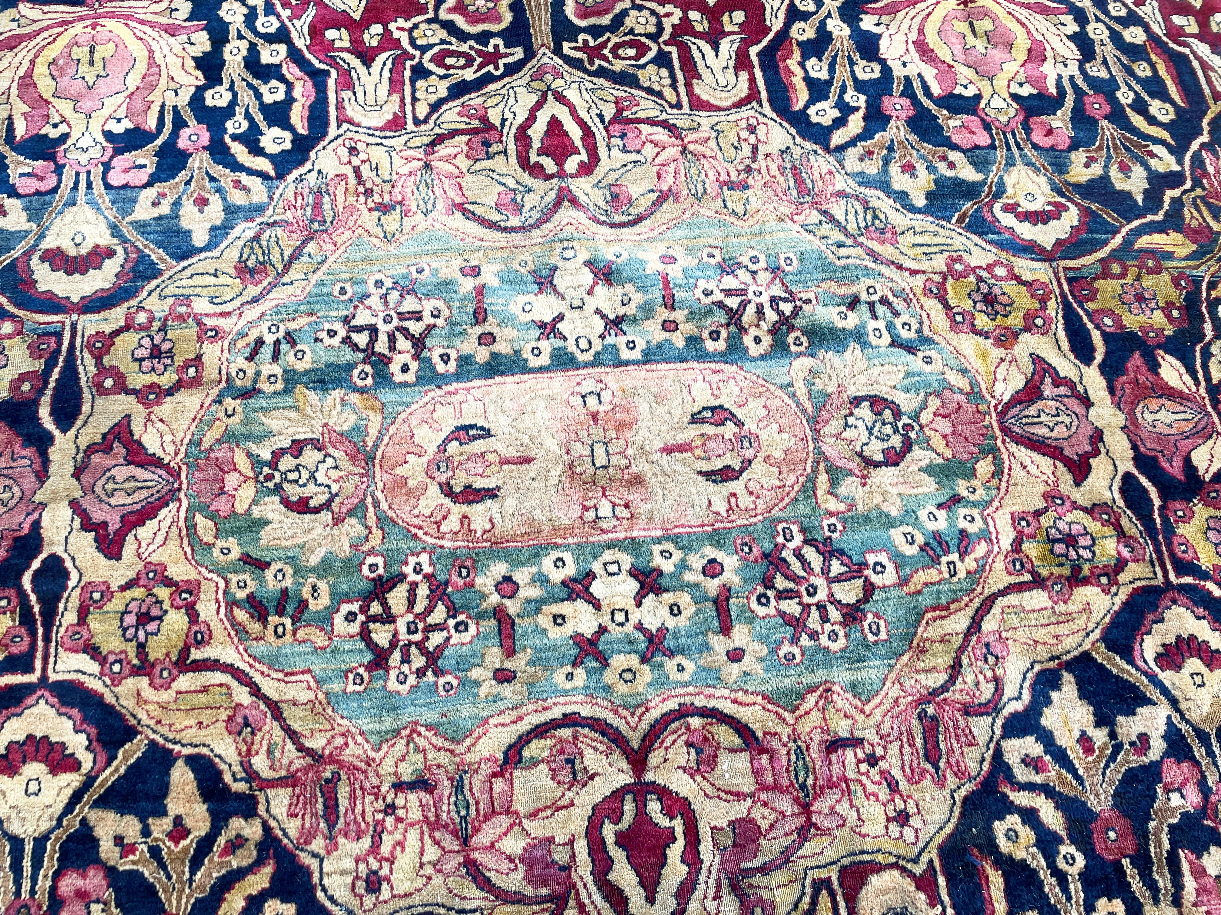 Antique Persian Kermanshah/Laver Carpet, c-1880's, A sign rug  For Sale 2