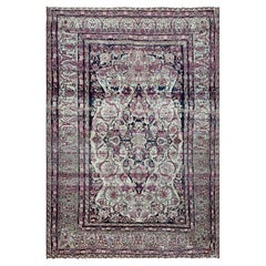 Antiker persischer Kermanshah/Laver-Teppich aus Persien, ca. 1880er Jahre, extrem fein 