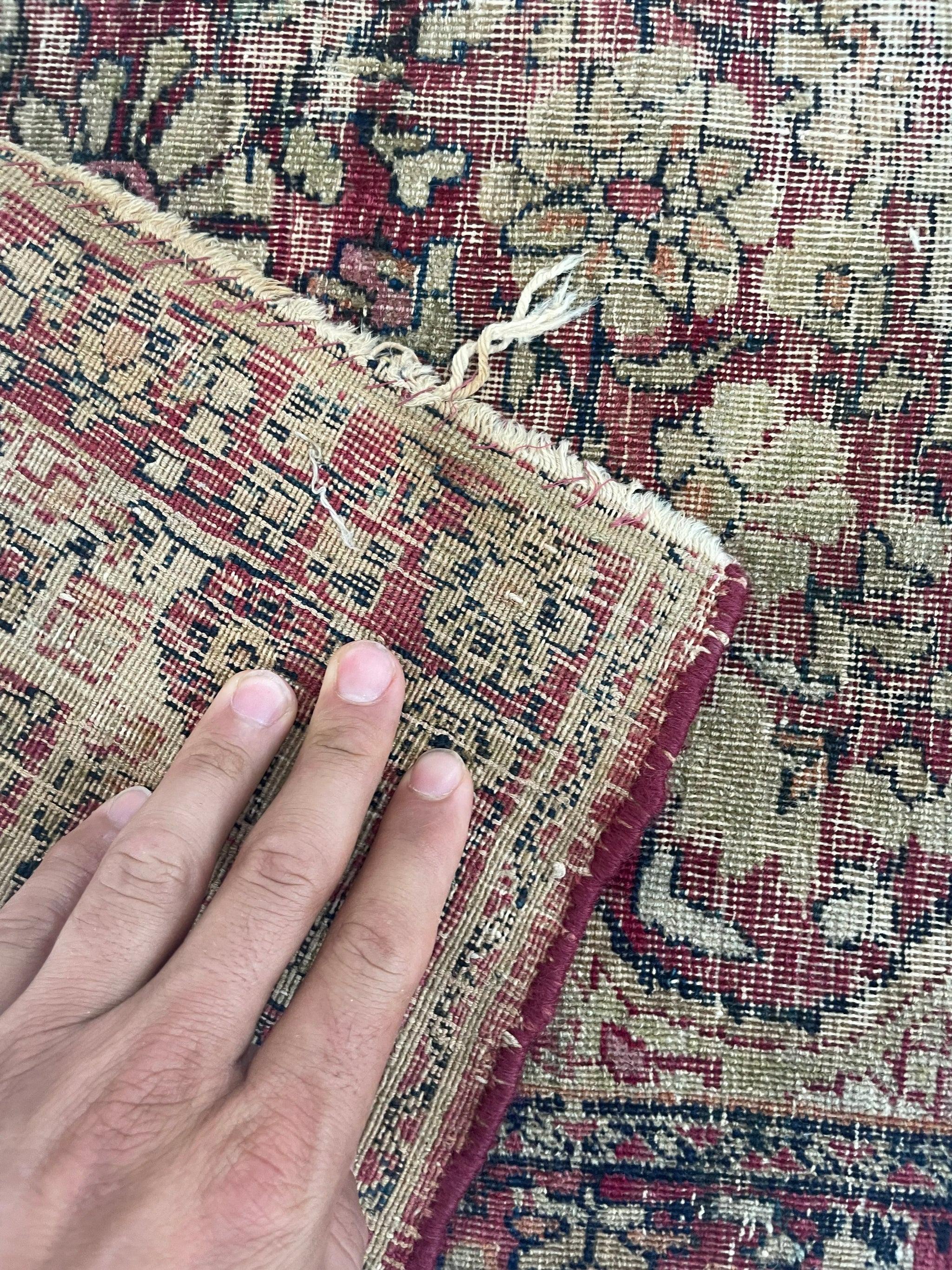 Antique Persian Kermanshah Rug with Unique Squarish Size, c. 1910-20's For Sale 5