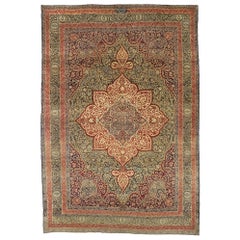 Used Persian Kermanshah Rug with William Morris Arts & Crafts Style