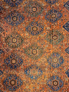 Antique Persian Khamseh 'Ghashghaei' 11' 7" x 17' 2"