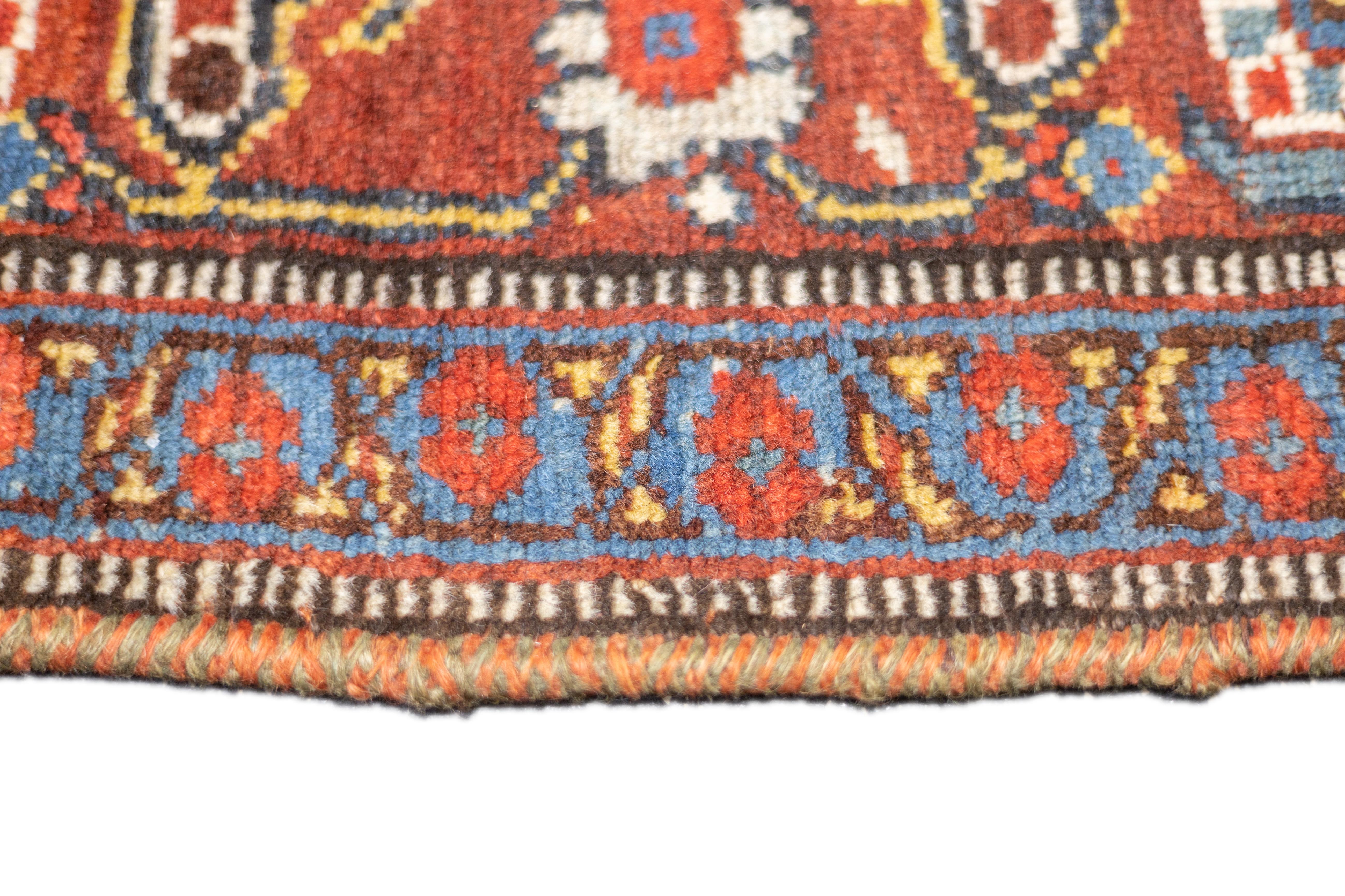 Lana Tappeto antico persiano Khamseh 4'3'' x 6'4'' in vendita