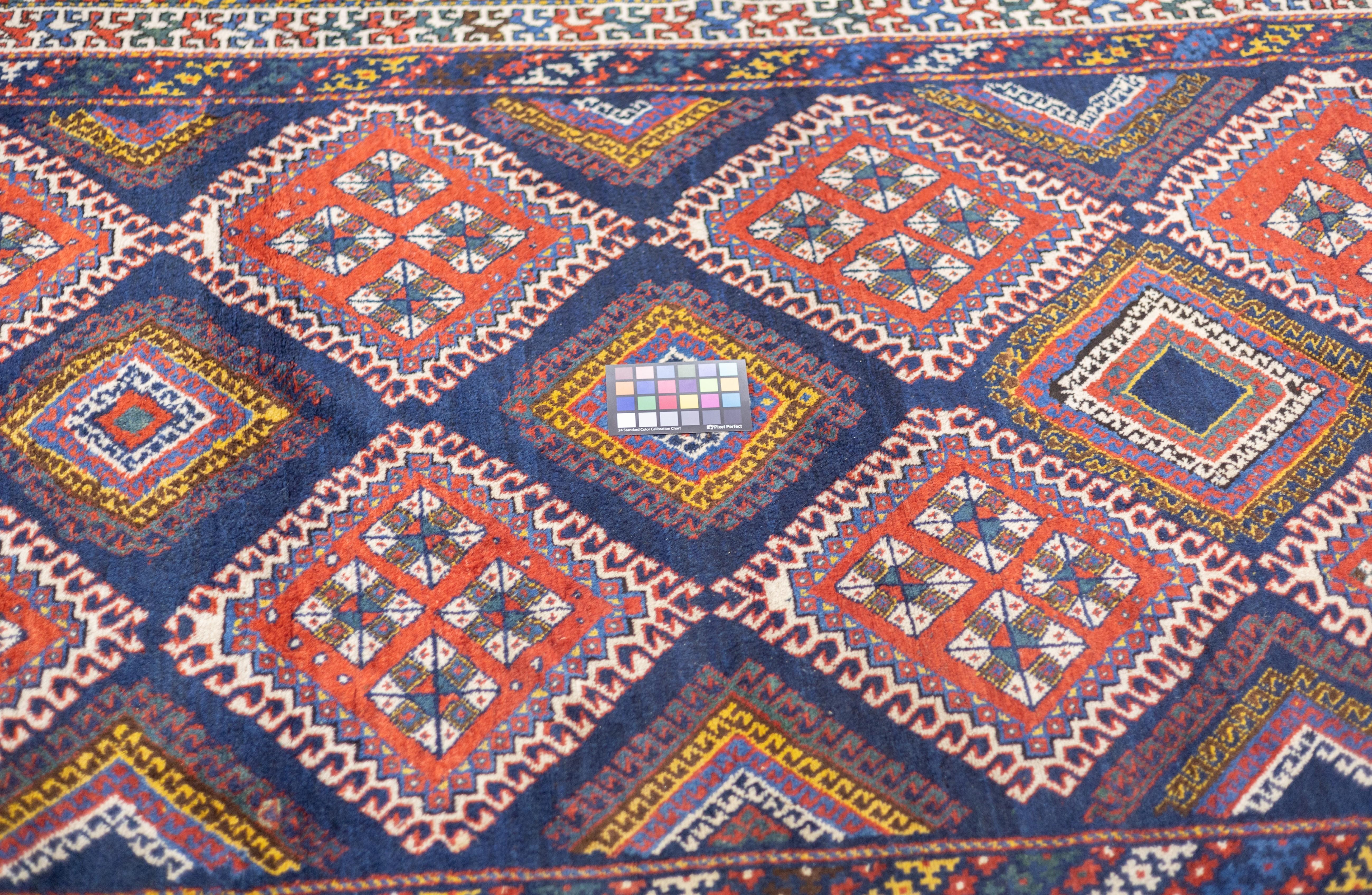 Antiker persischer Khamseh-Teppich 5'0