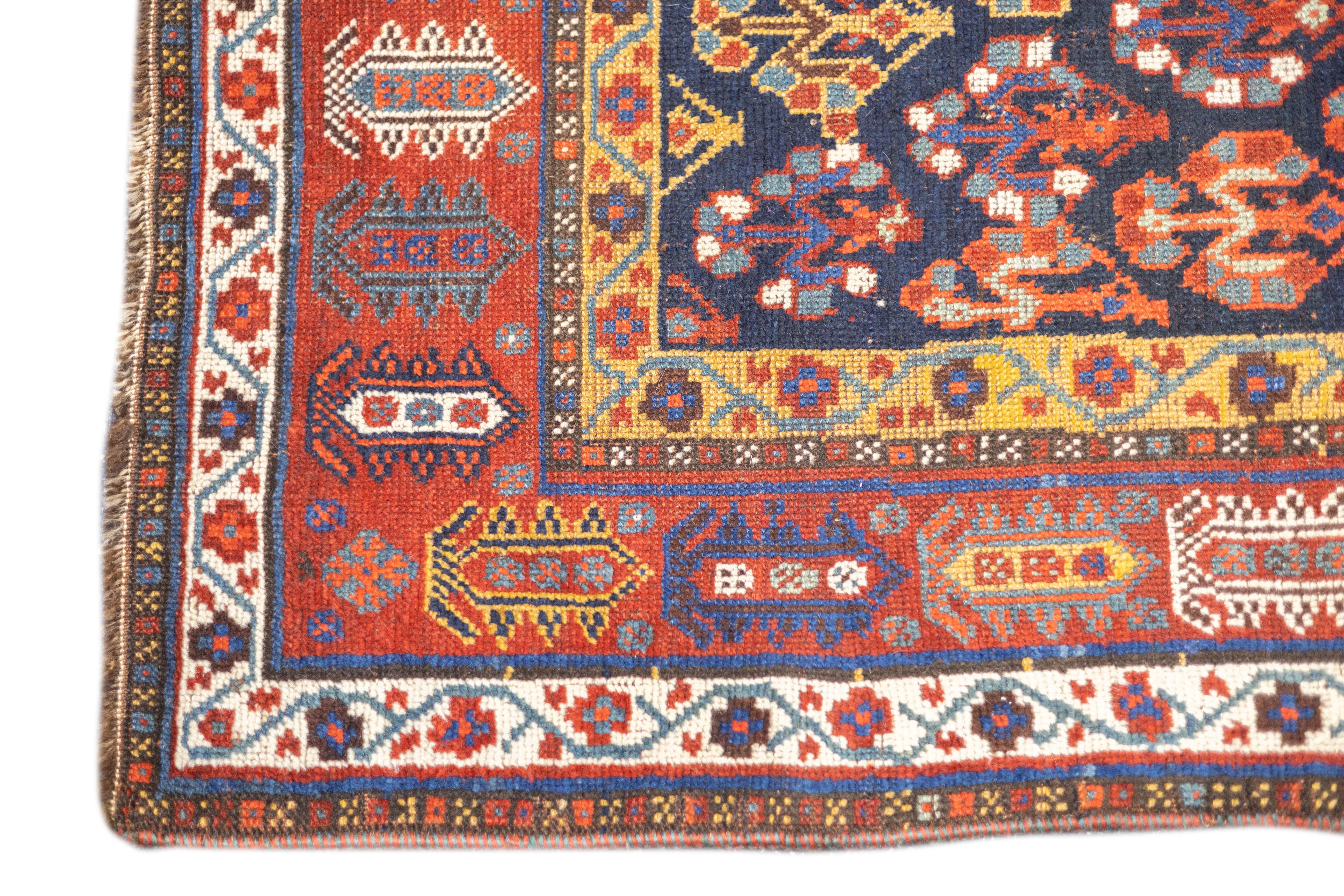 Antiker persischer Khamseh-Teppich 5'3'' x 9'6'' (19. Jahrhundert) im Angebot