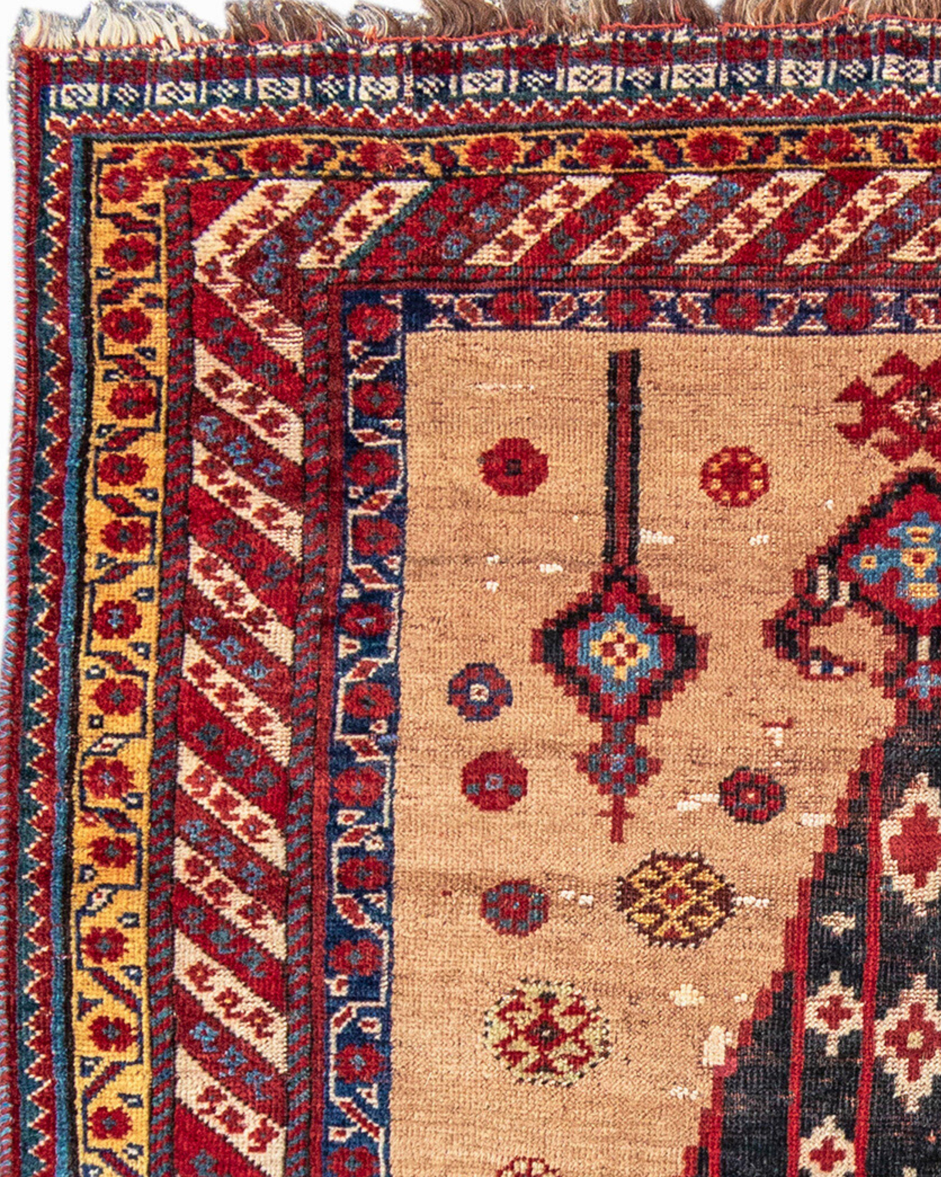 Hand-Woven Antique Persian Khamseh Rug, Late 19th Century For Sale