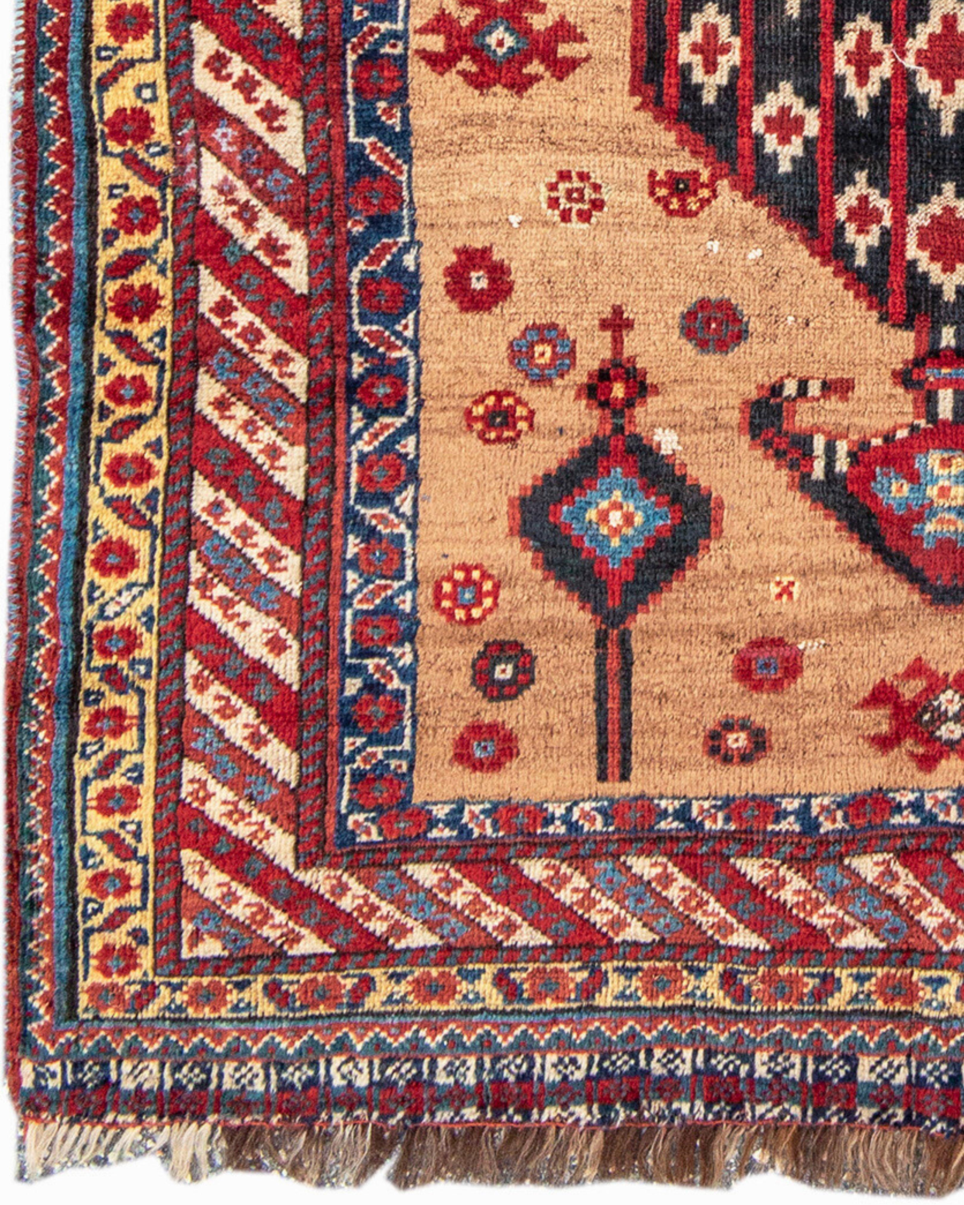 Antiker persischer Khamseh-Teppich, spätes 19. Jahrhundert (Handgewebt) im Angebot