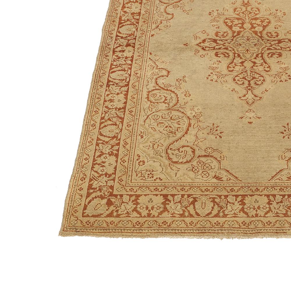 Hand-Woven Antique Persian Khamseh Rug with Pink and Ivory Floral Details on Brown Field For Sale