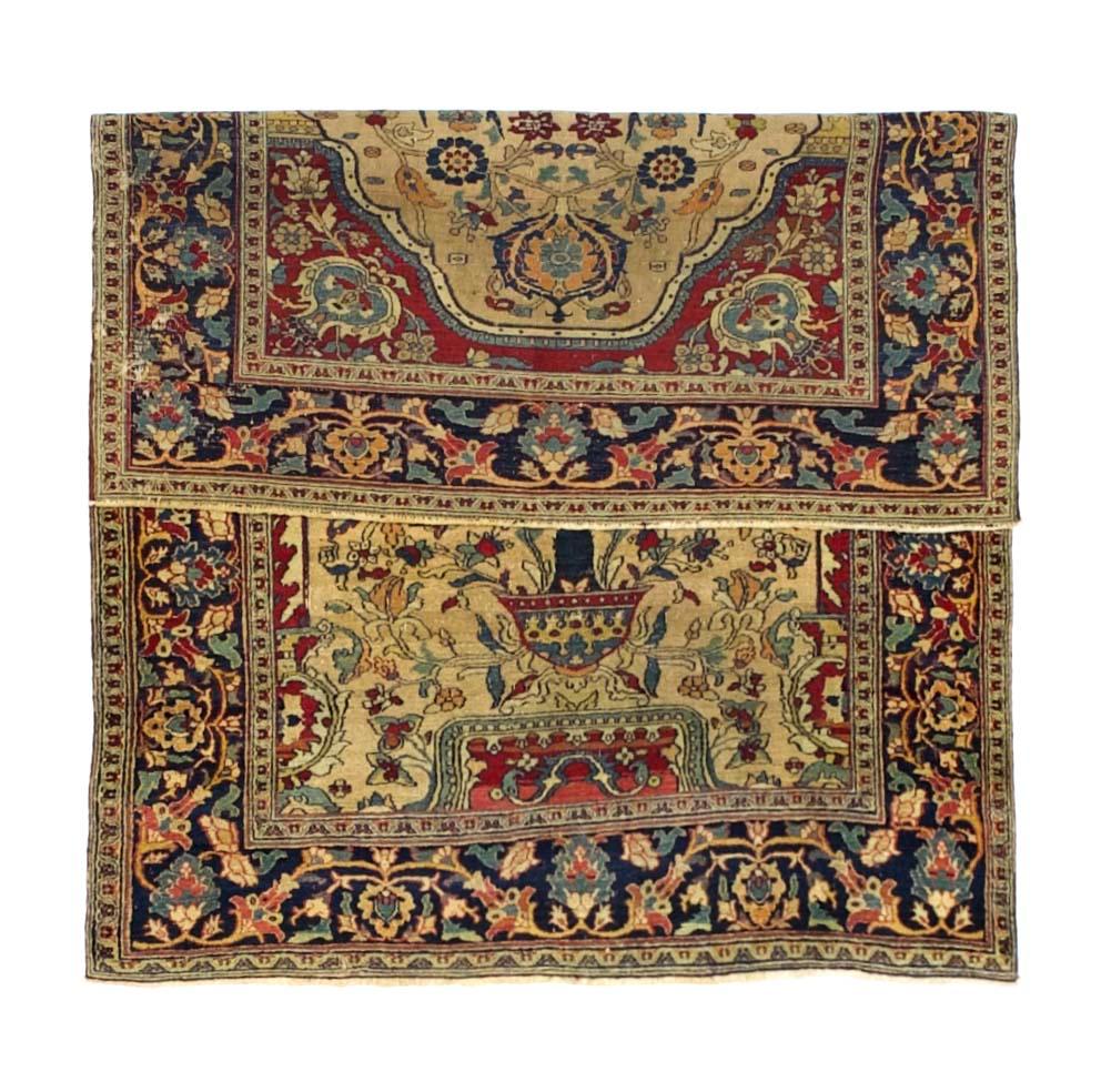 Antiker persischer Khorasan-Teppich 4'1