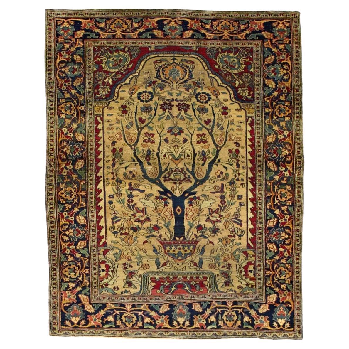 Antiker persischer Khorasan Teppich 4'1 x 5'7