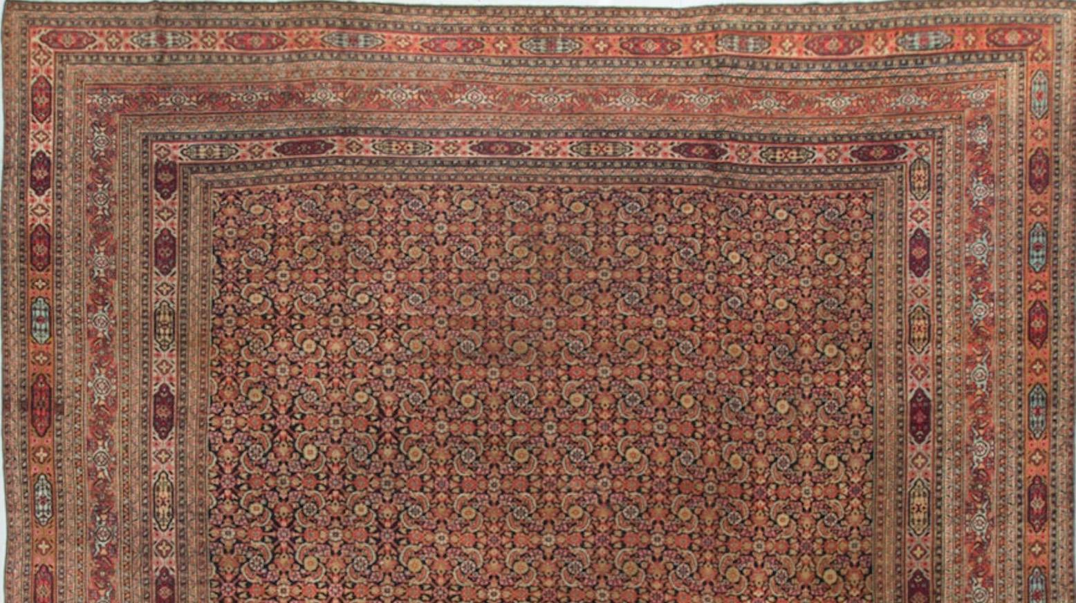 Antique Persian Khorassan Rug, circa 1900 14'0 x 16'10