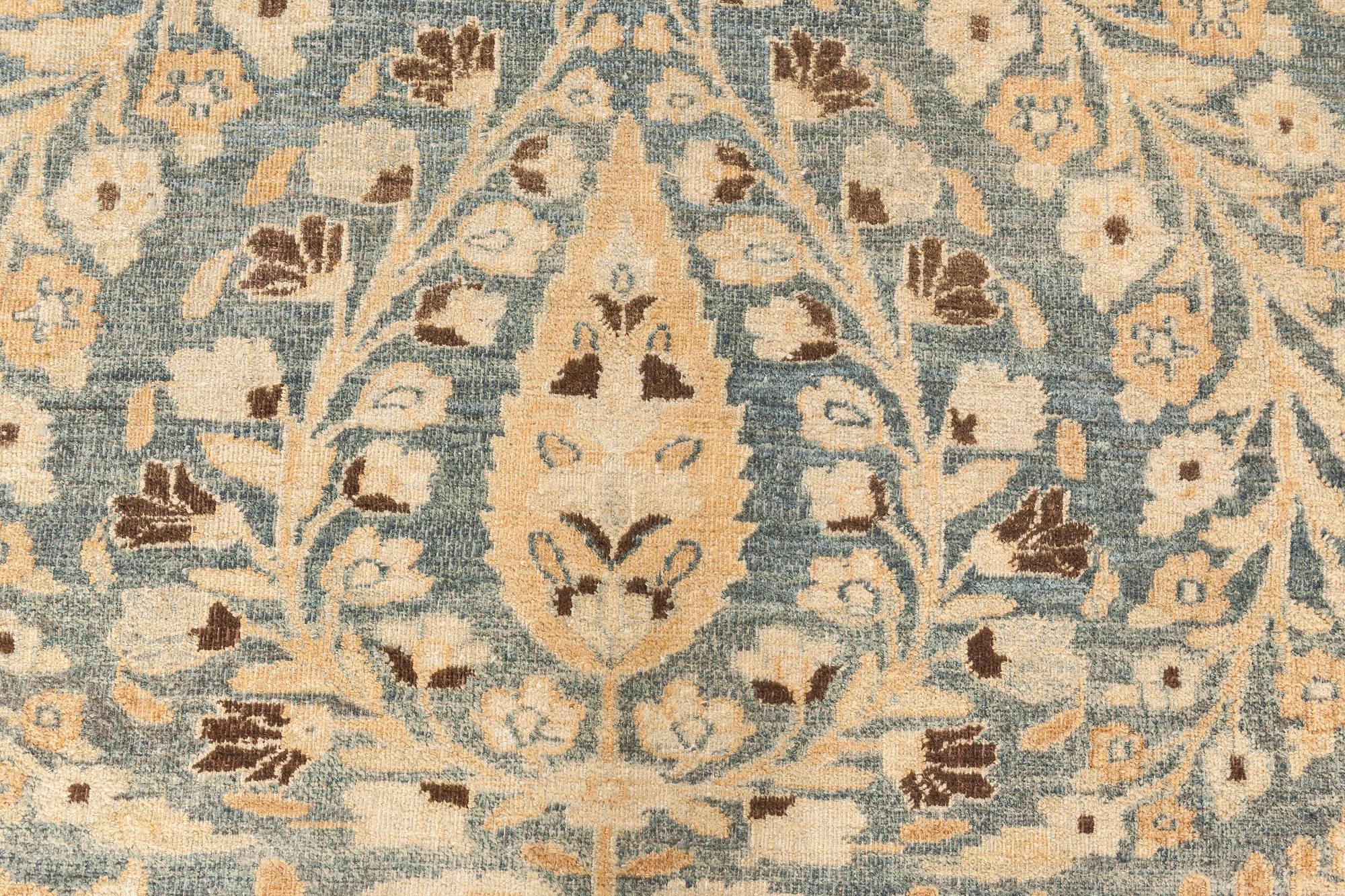 Antique Persian Khorassan Botanic Handmade Wool rug
Size: 12'5