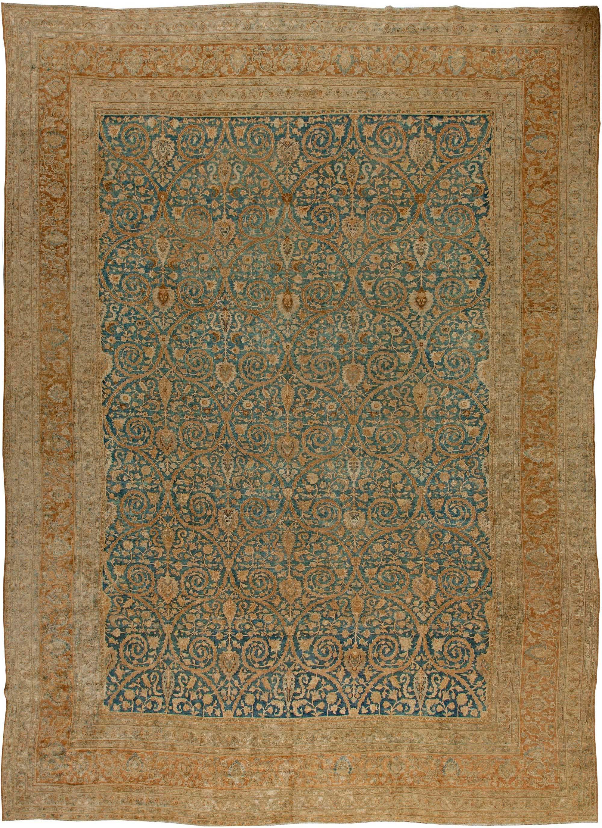 Antique Persian Khorassan Handmade Wool Rug For Sale