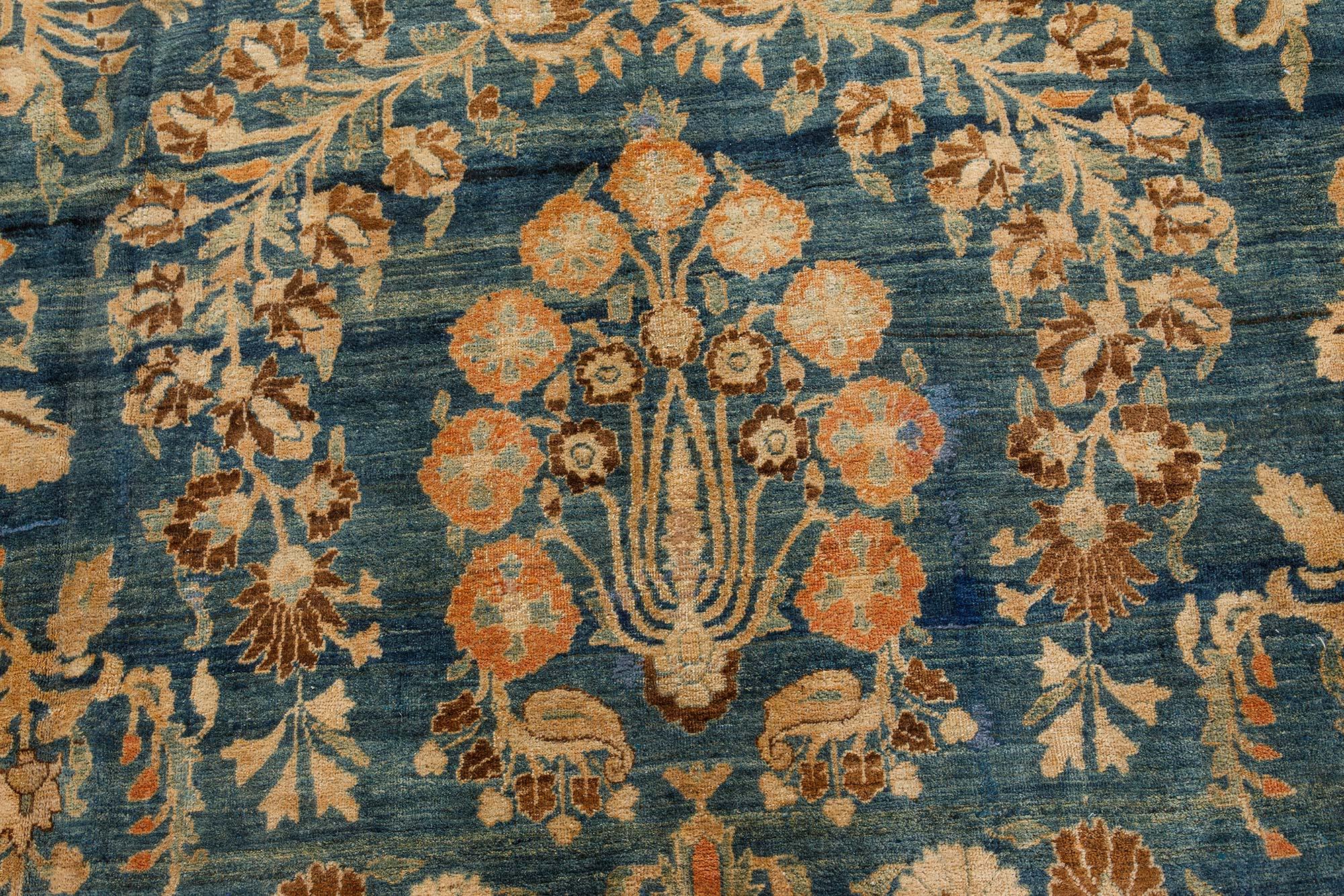 Authentic Persian Khorassan Blue Handmade Wool Carpet
Size: 11'10