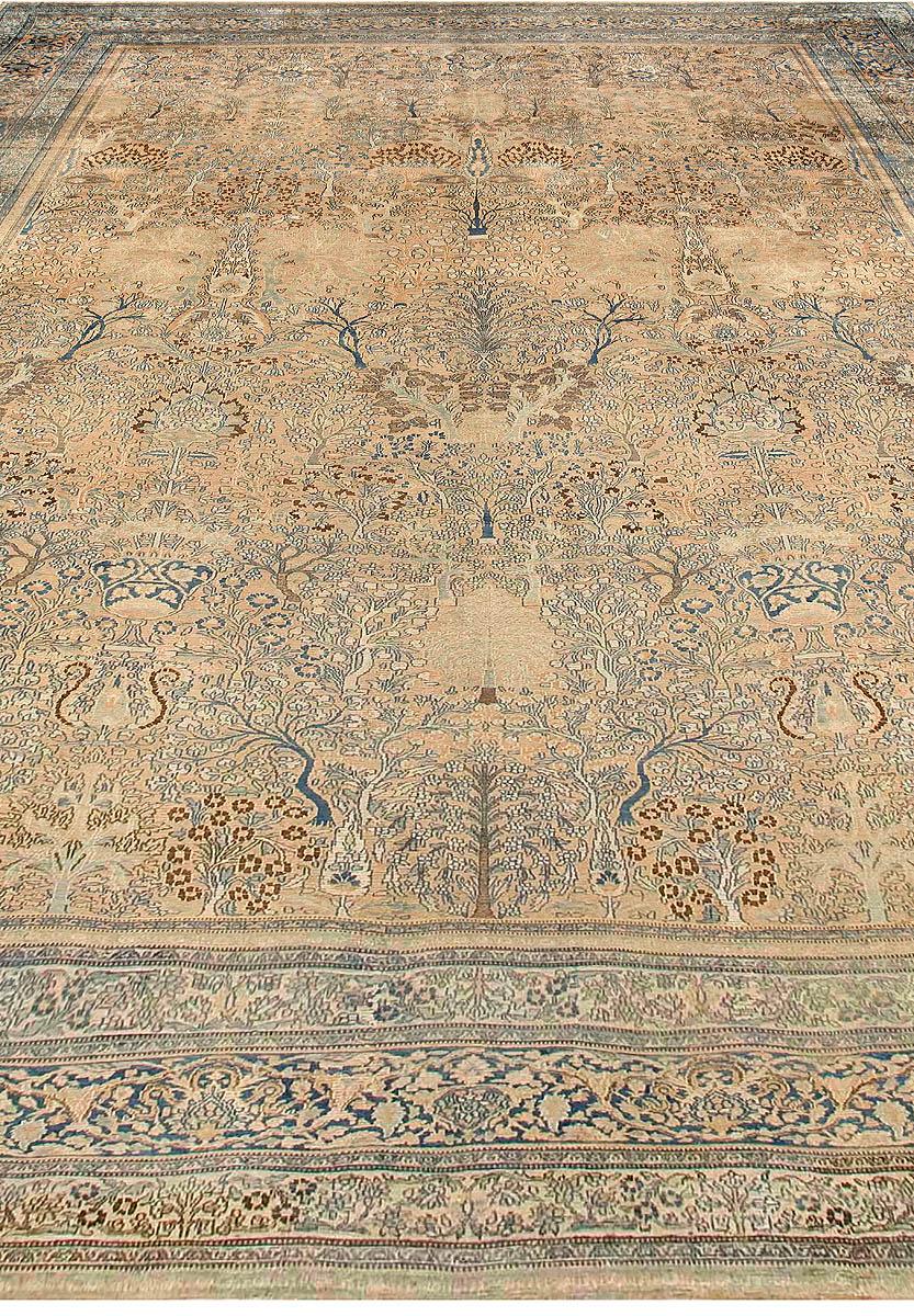 Antiker Persischer Khorassan Handgefertigter Wollteppich (Handgeknüpft) im Angebot