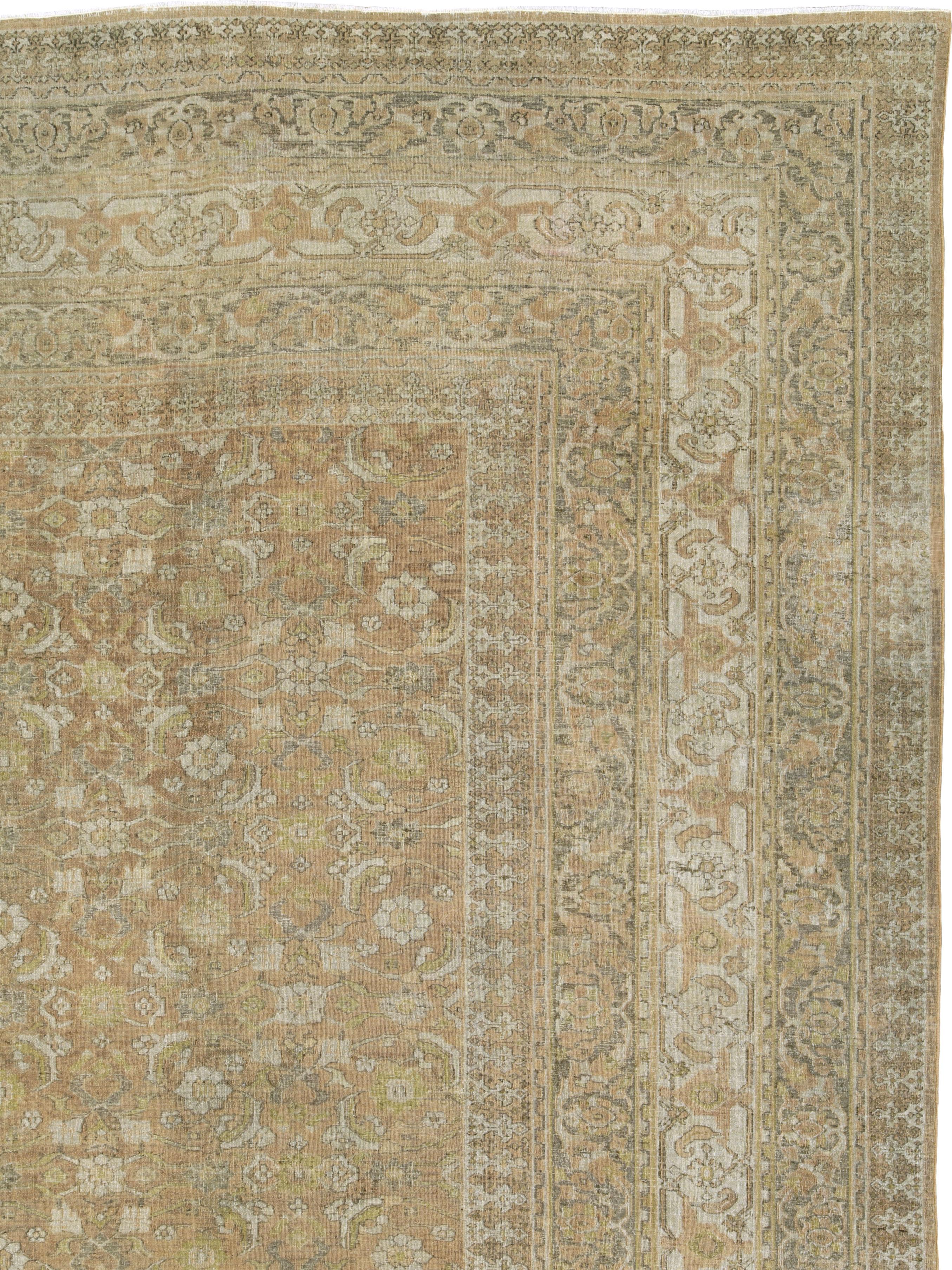 Hand-Knotted Antique Persian Khorassan Carpet For Sale