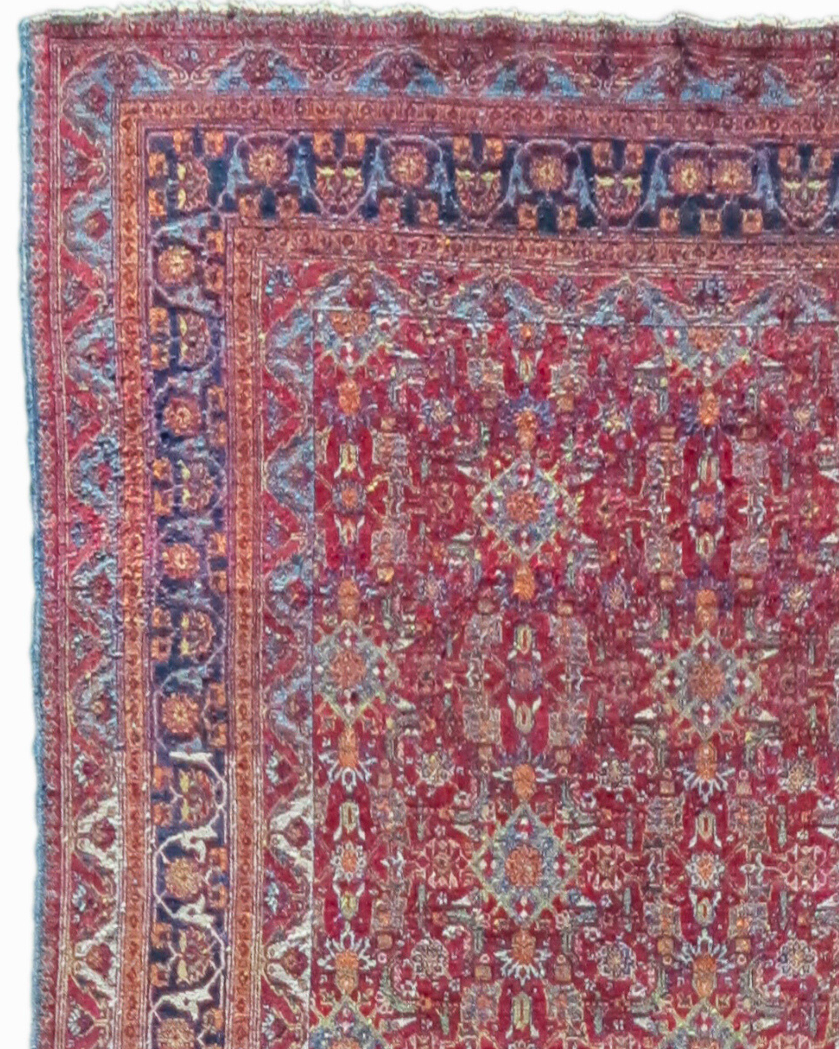 Hand-Knotted Antique Persian Khorassan Carpet, Late 19th Century For Sale