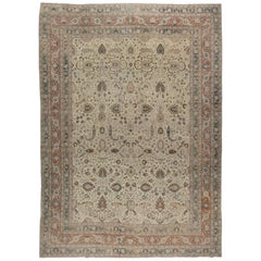 Antique Persian Khorassan Handmade Wool Rug