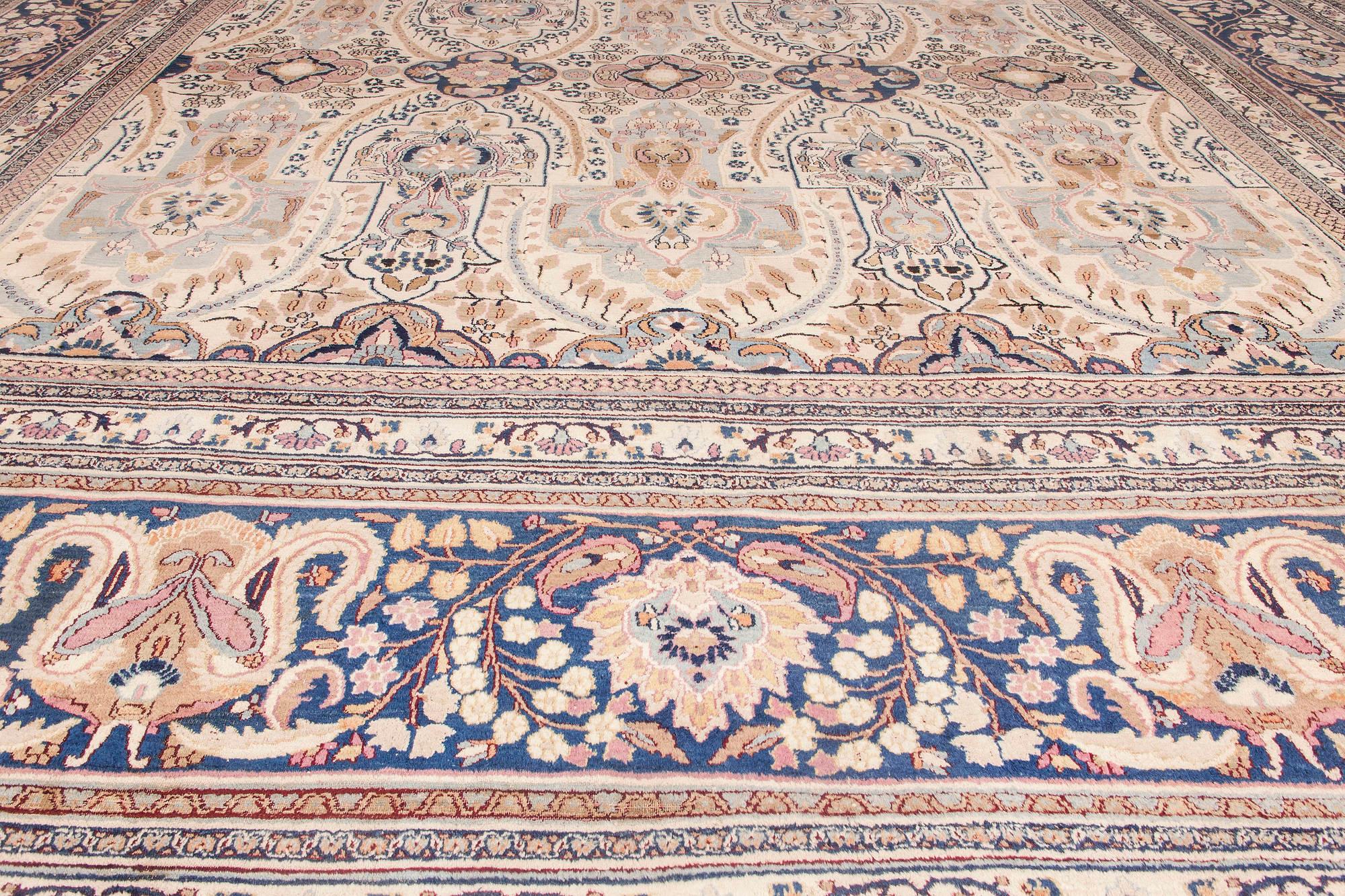 20th Century Antique Persian Khorassan Hand Knotted Wool Rug For Sale