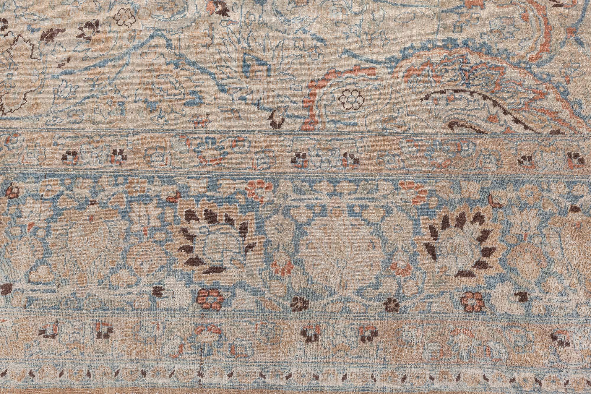 Hand-Knotted Antique Persian Khorassan Handmade Wool Rug For Sale