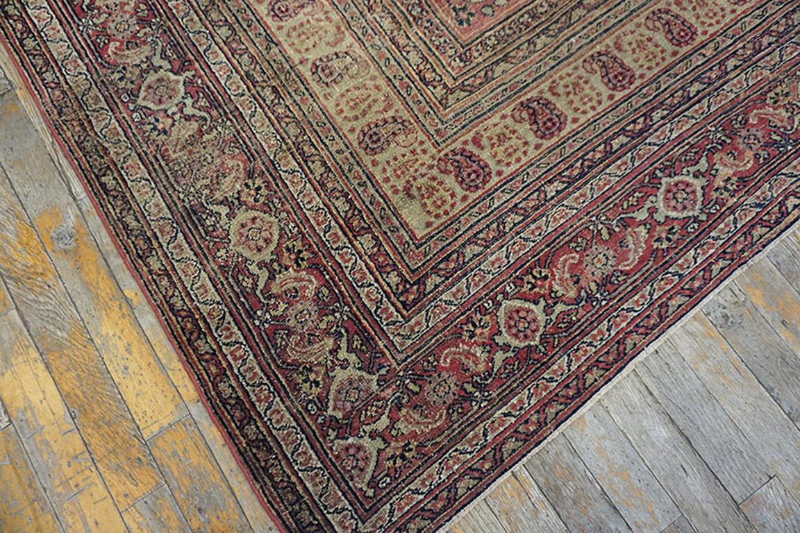 19th Century N.E. Persian Khorassan Moud Carpet ( 9'9