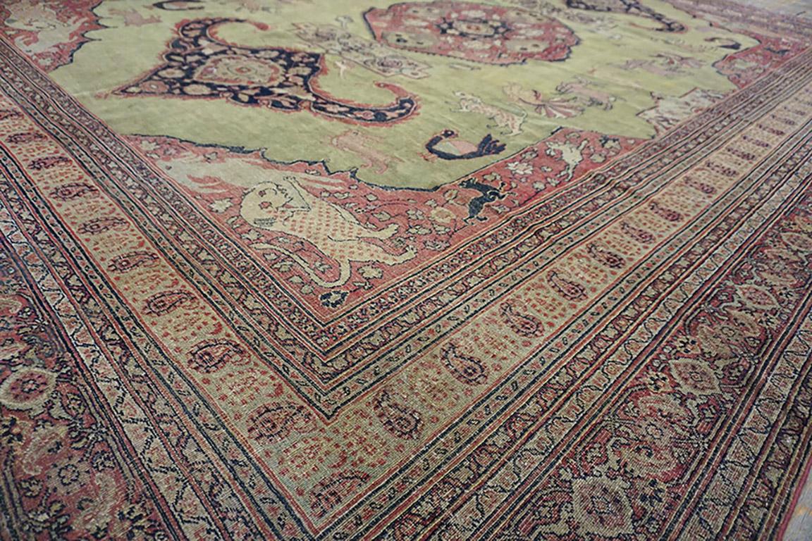 Wool 19th Century N.E. Persian Khorassan Moud Carpet ( 9'9
