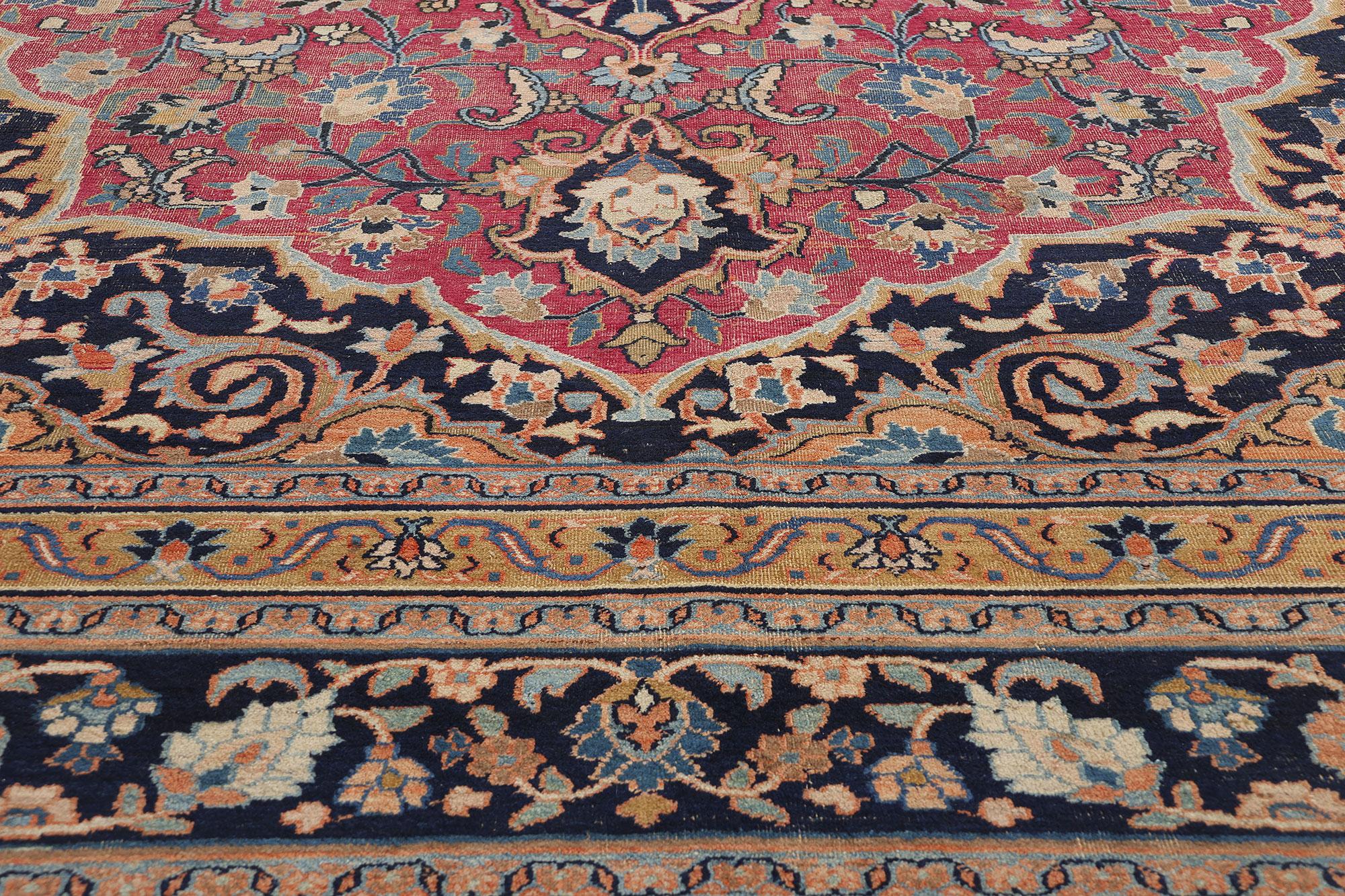 Antiker persischer Khorassan-Teppich, 10'00 x 15'07 im Zustand „Starke Gebrauchsspuren“ im Angebot in Dallas, TX