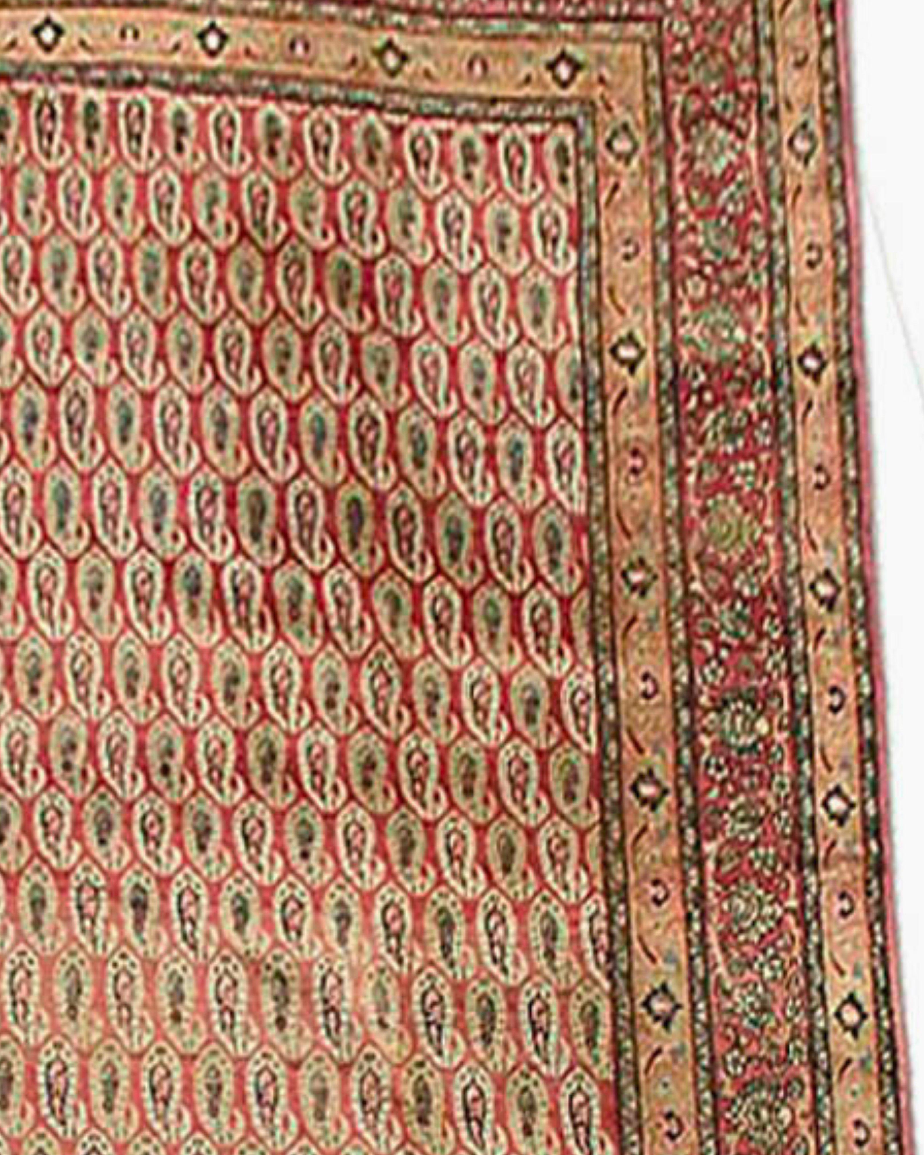 Antique Persian Khorassan Rug, 19th Century

Khorosan, a major Persian cultural center and home to renowned classical poets such as Omar Khayam and Ferdosi is less known as a major weaving center. While there is evidence that there may have been
