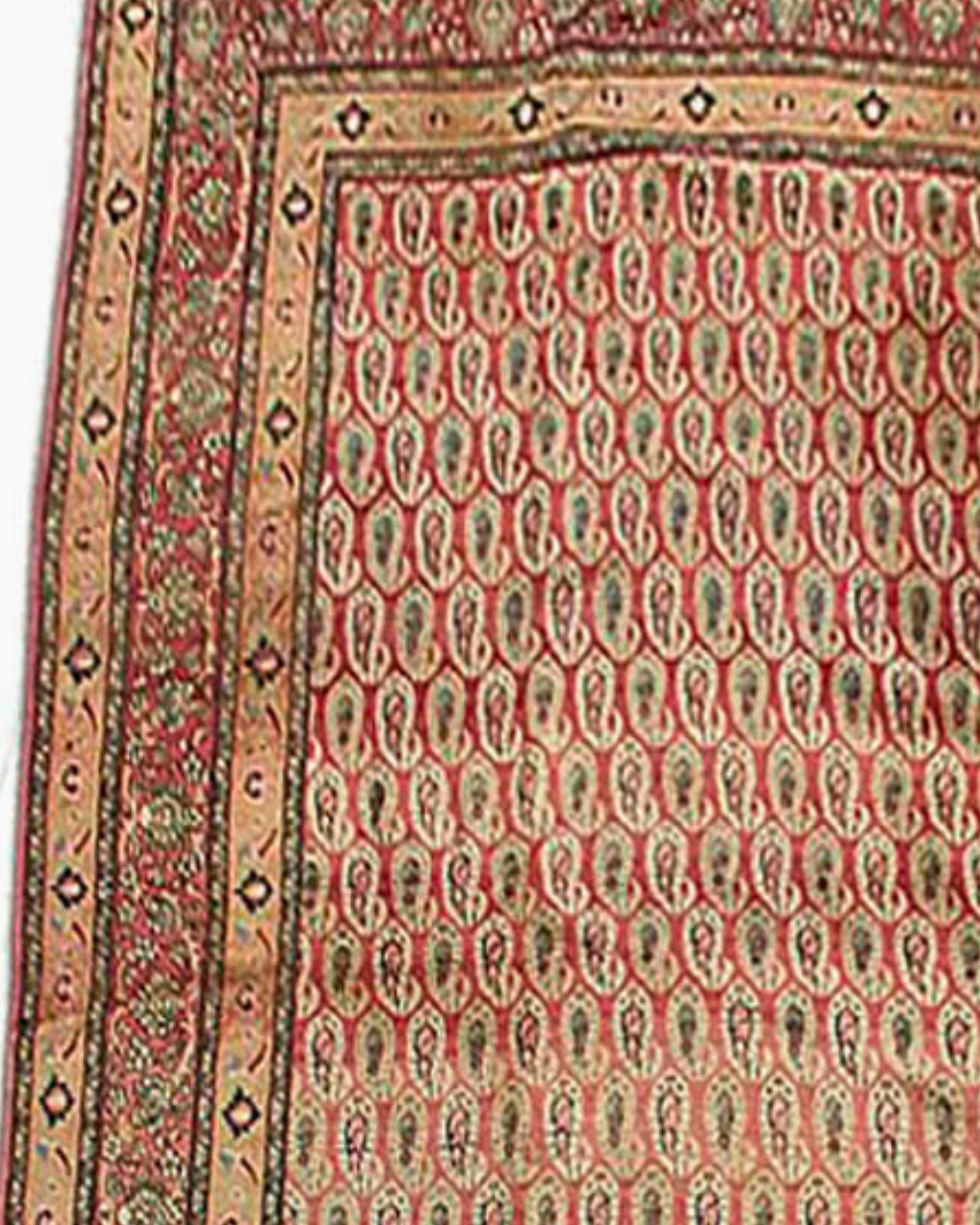 Hand-Knotted Antique Persian Khorassan Rug, 19th Century For Sale