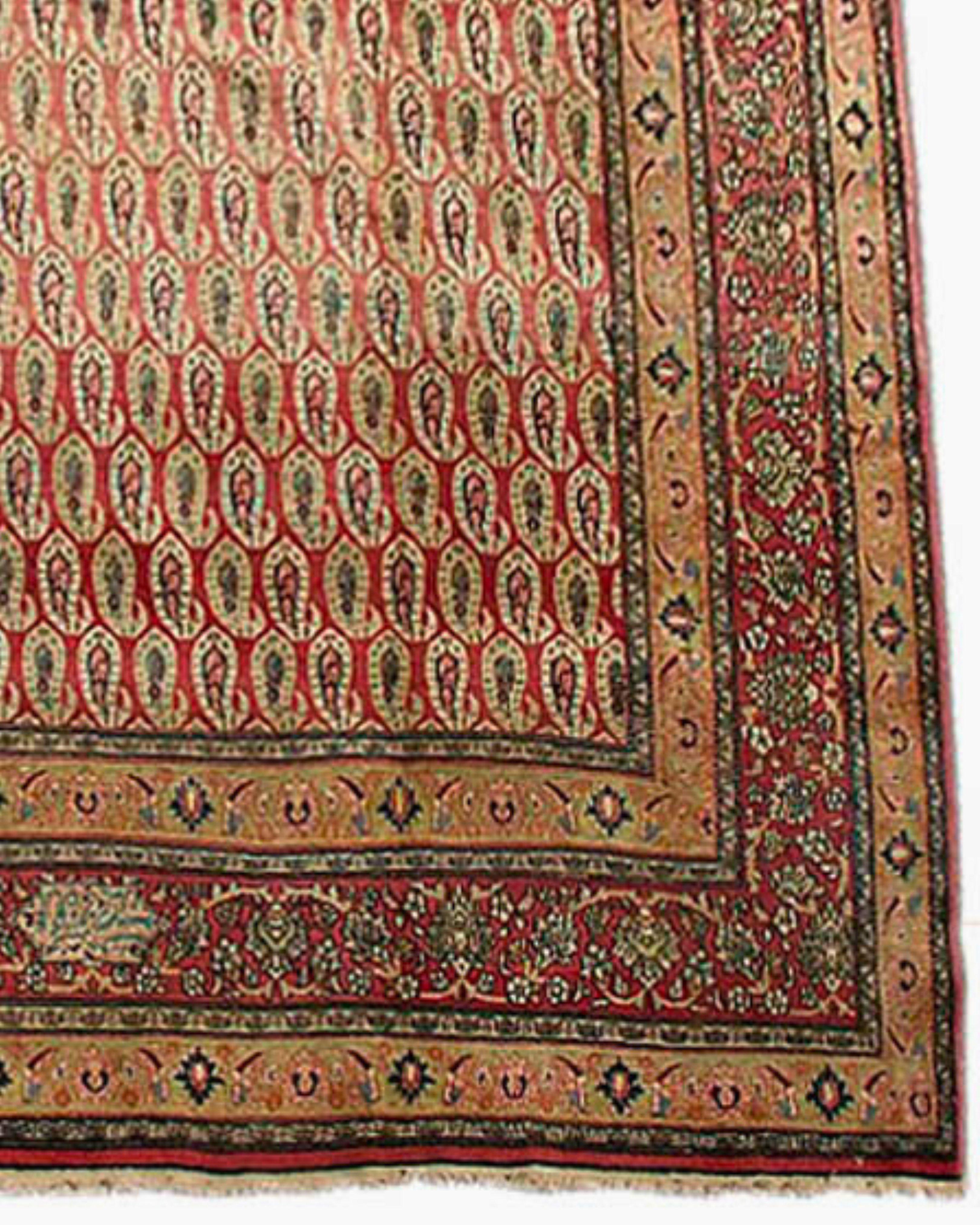 Wool Antique Persian Khorassan Rug, 19th Century For Sale
