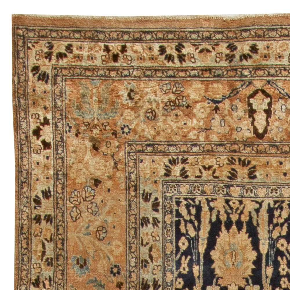Hand-Knotted Antique Persian Khorassan Handmade Wool Rug For Sale